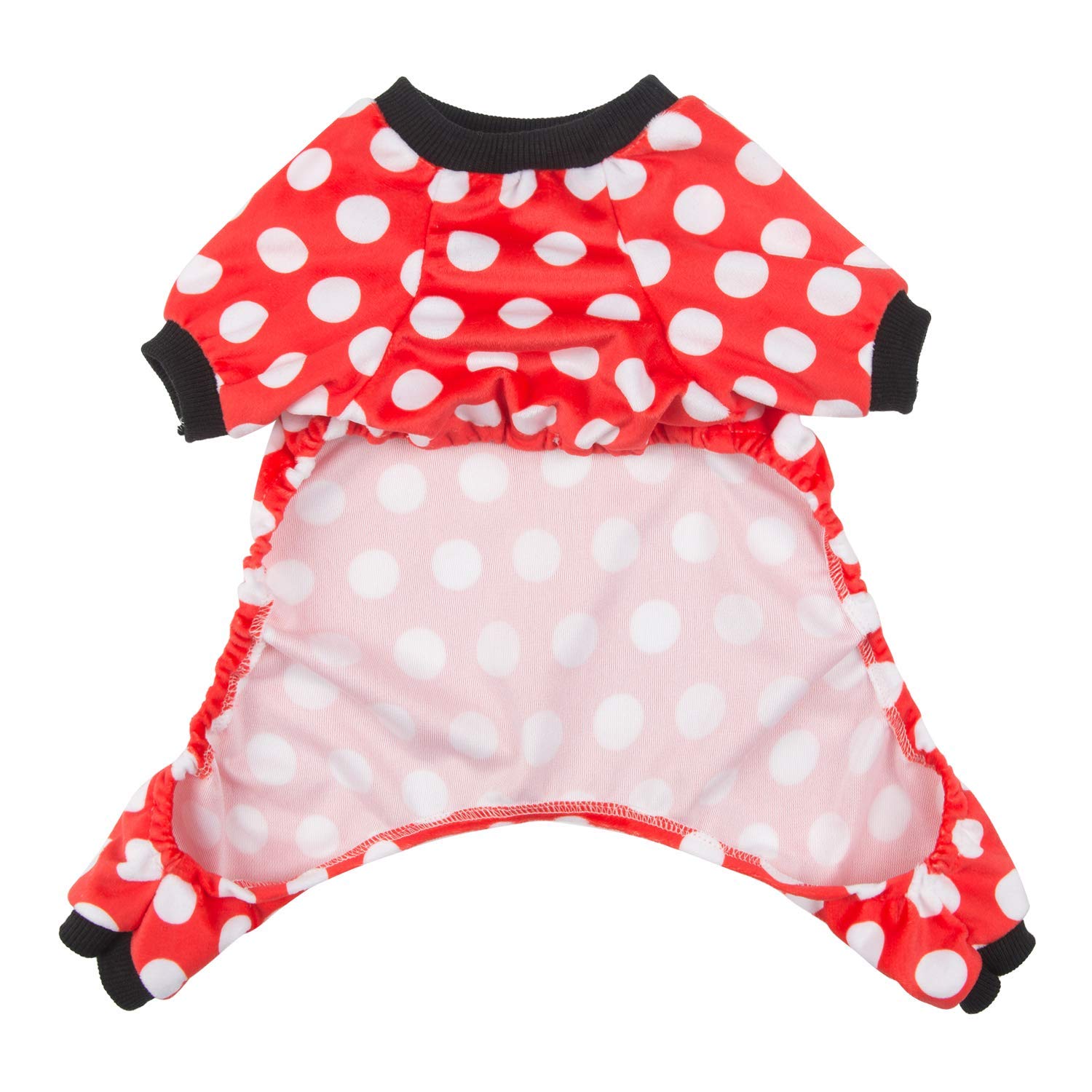 Cutebone Dog Pajamas Dots Dog Apparel Dog Jumpsuit Pet Clothes Pajamas Puppy Clothes P65L