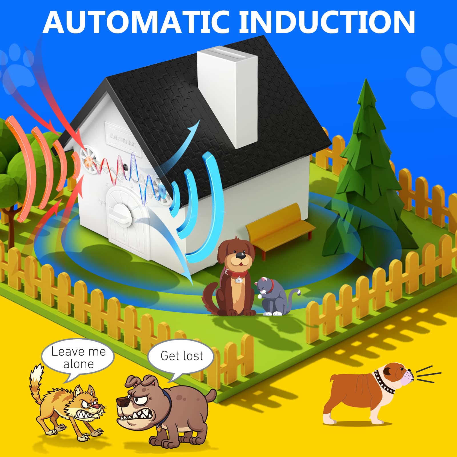 Anti Barking Device, 3 Levels Ultrasonic Dog Barking Control Devices, Dog Barking Deterrent With 50 Ft Range, Outdoor Waterproof Bark Box, Anti Barking Training Tools Safe For Human And Animal & Dogs