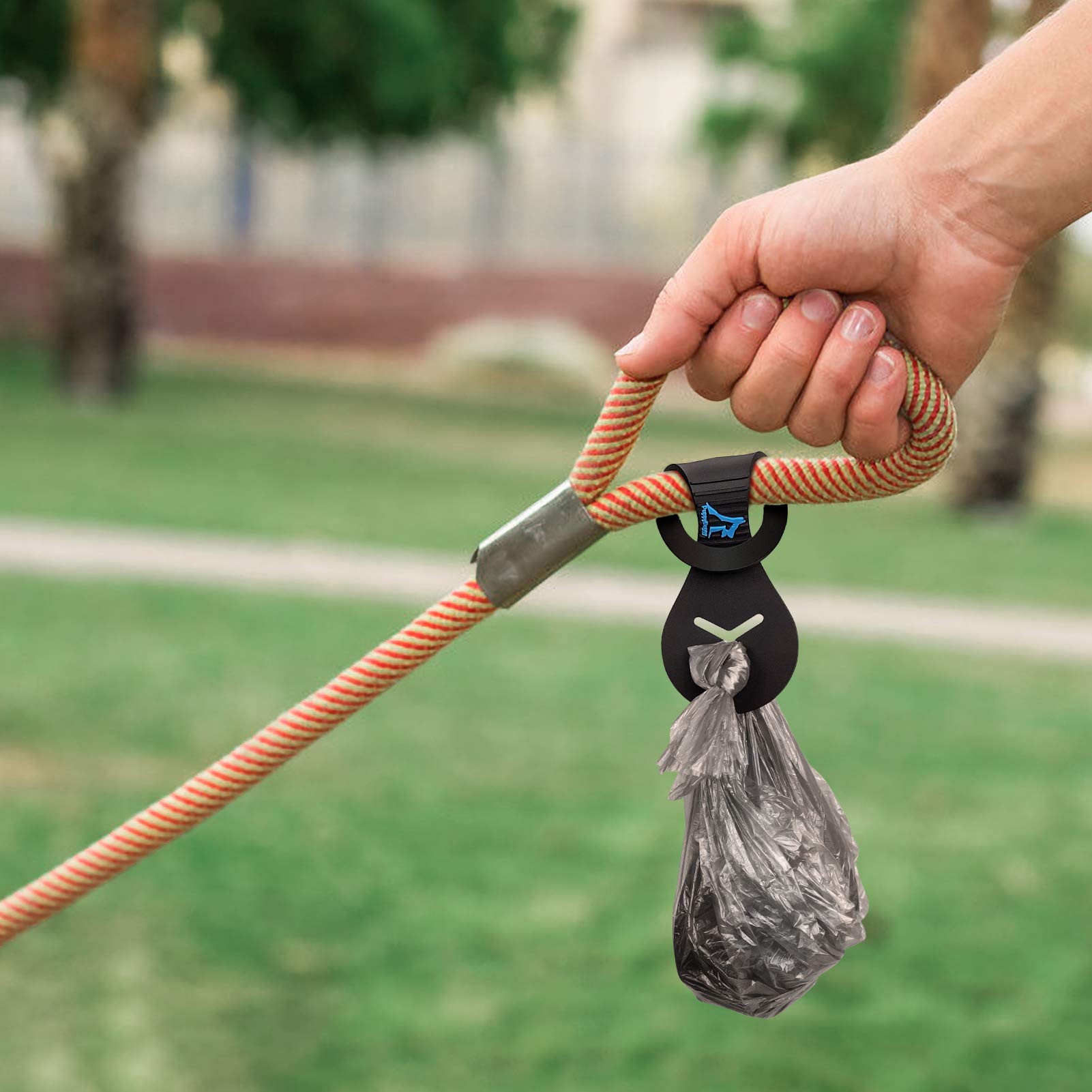 Puppydoggy Dog Poop Bag Holder For Leash Waste Bag Carrier Dog Poop Bag Dispenser For Walking Running Bicycle Accessory 2 Pieces (Purple)