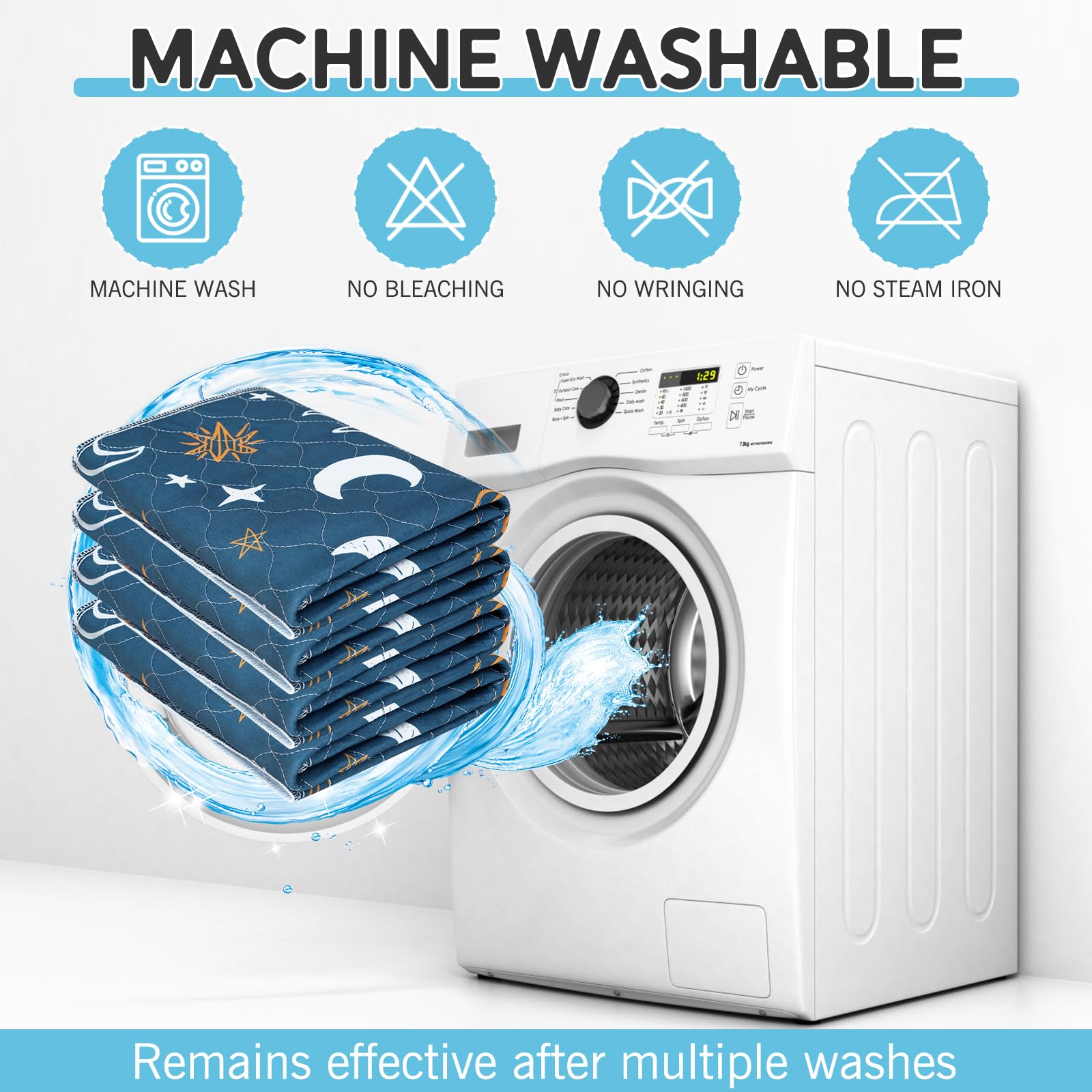 Esgpet Washable Pee Pads For Dogs - 24   X36    6Pcs, Whelping Pad For Puppy Training, Playpen Crate Bed Floor Protector, Reusab