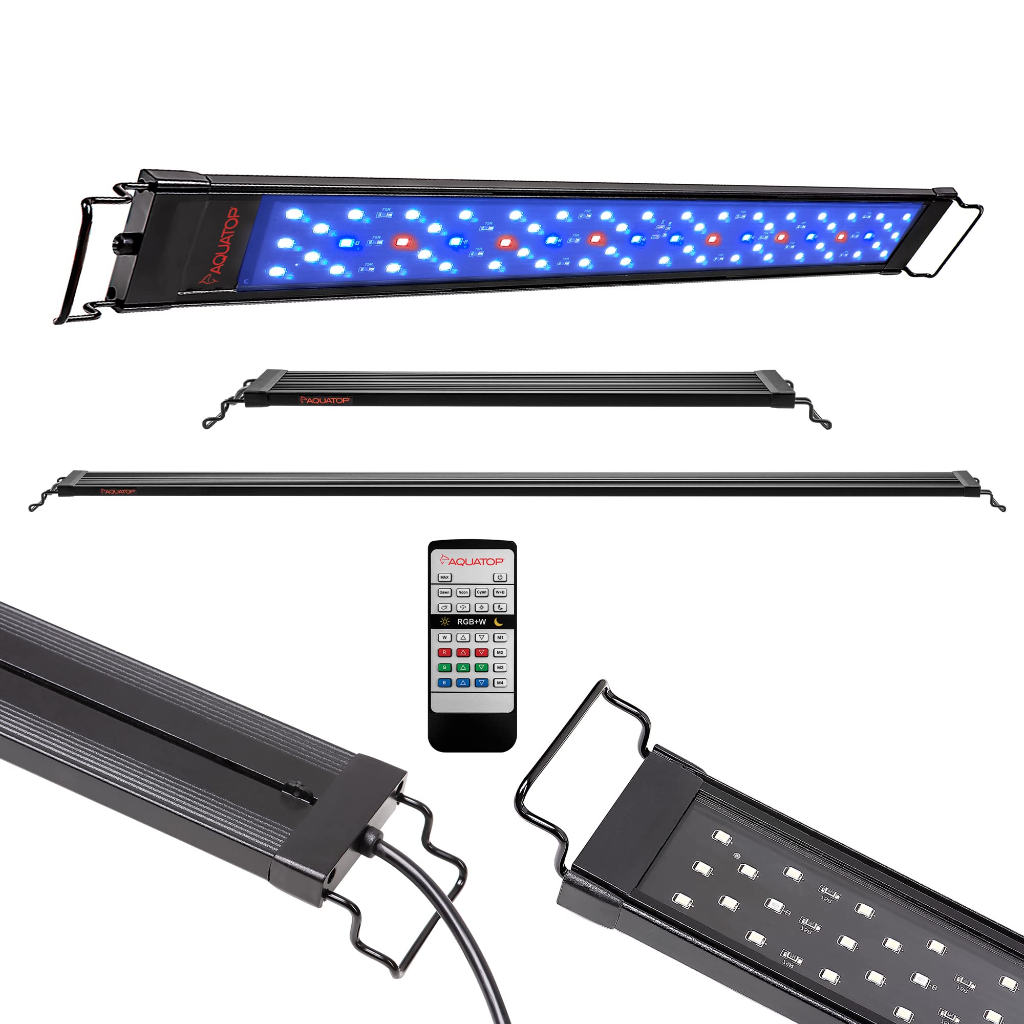 Aquatop Skyaqua Marine Led Saltwater Aquarium Light, 14000K Spectrum – Fits 12-18-Inch Tanks, 3 Position Toggle Switch & Included Remote Control, Aquarium Lights For Fish Tanks, Ul & Csa