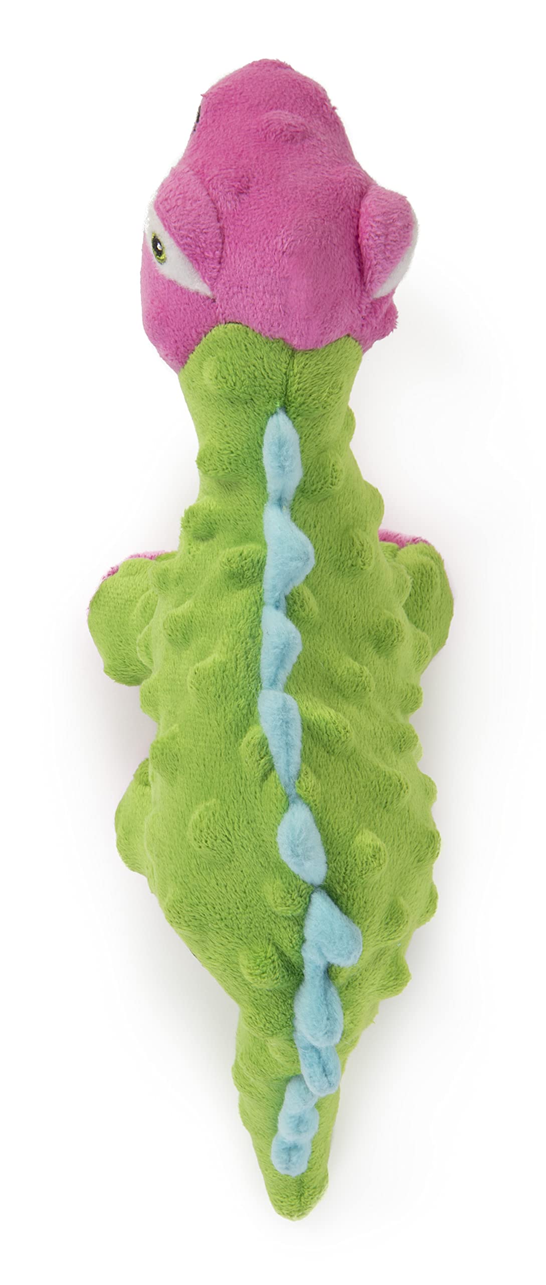goDog Plush Pet Toy for Dogs & Puppies, Soft Durable Chew Resistant, Small, Green, Model 77786