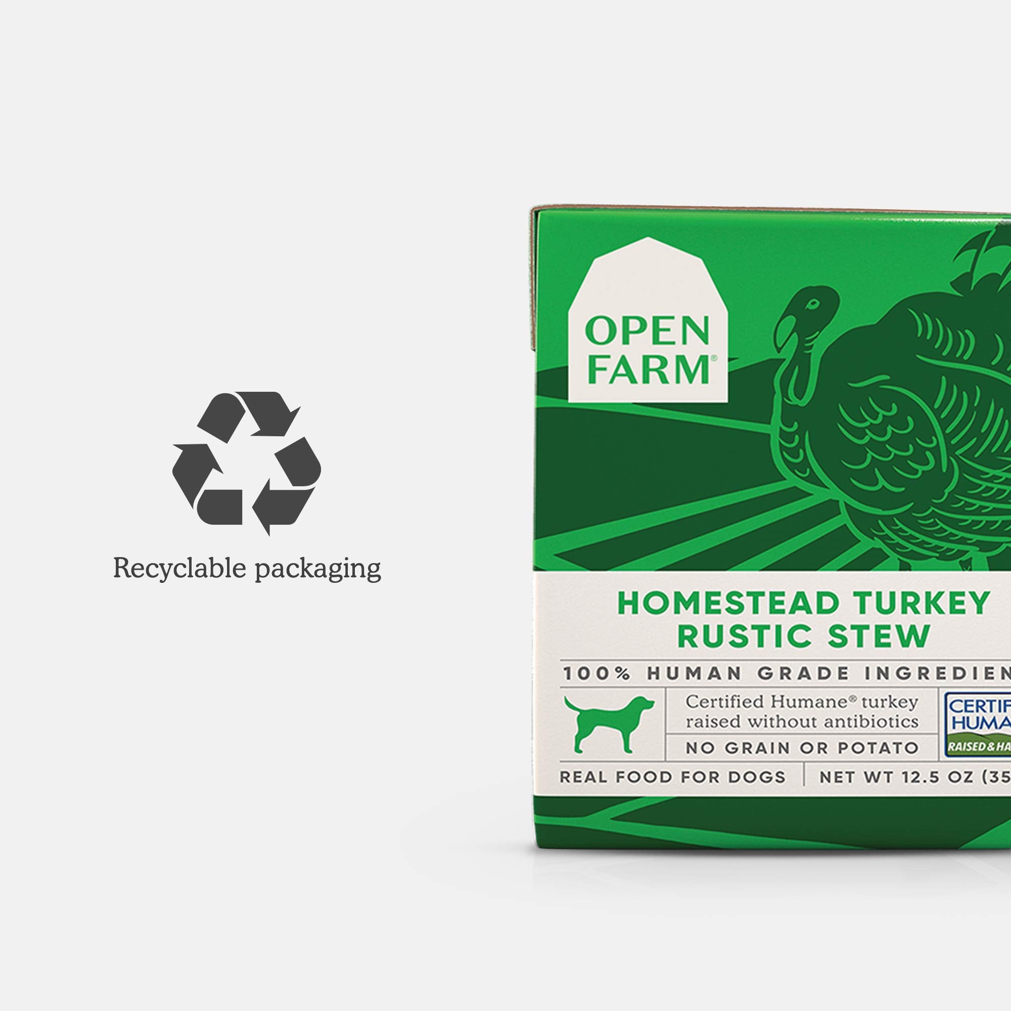 Open Farm Homestead Turkey Rustic Stew 12.5 Ounce Terapacks, Case 12