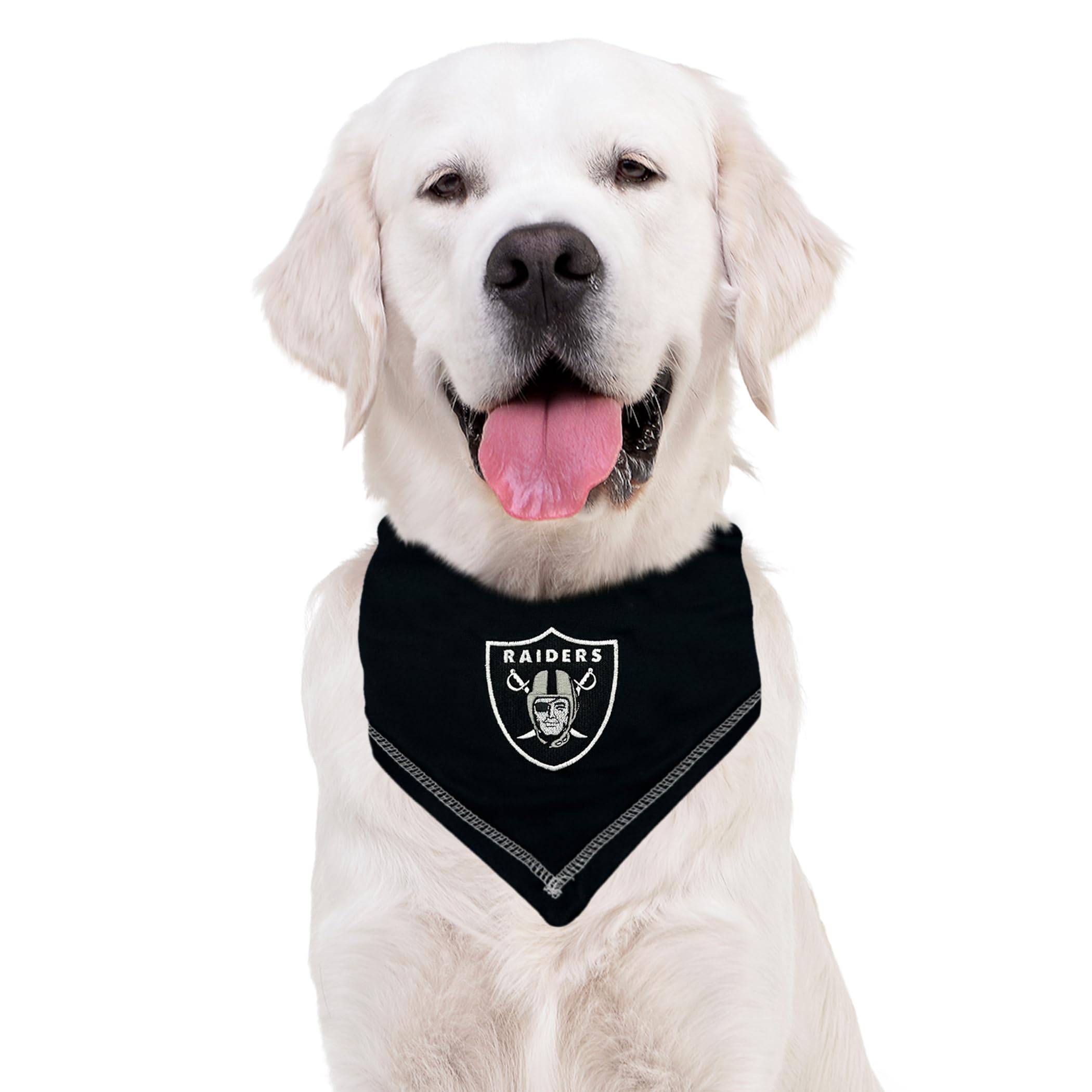 Pets First NFL Las Vegas Raiders Dog Bandana - Small/Medium, Cotton Scarf for Pets, Ultimate Game-Day Accessory