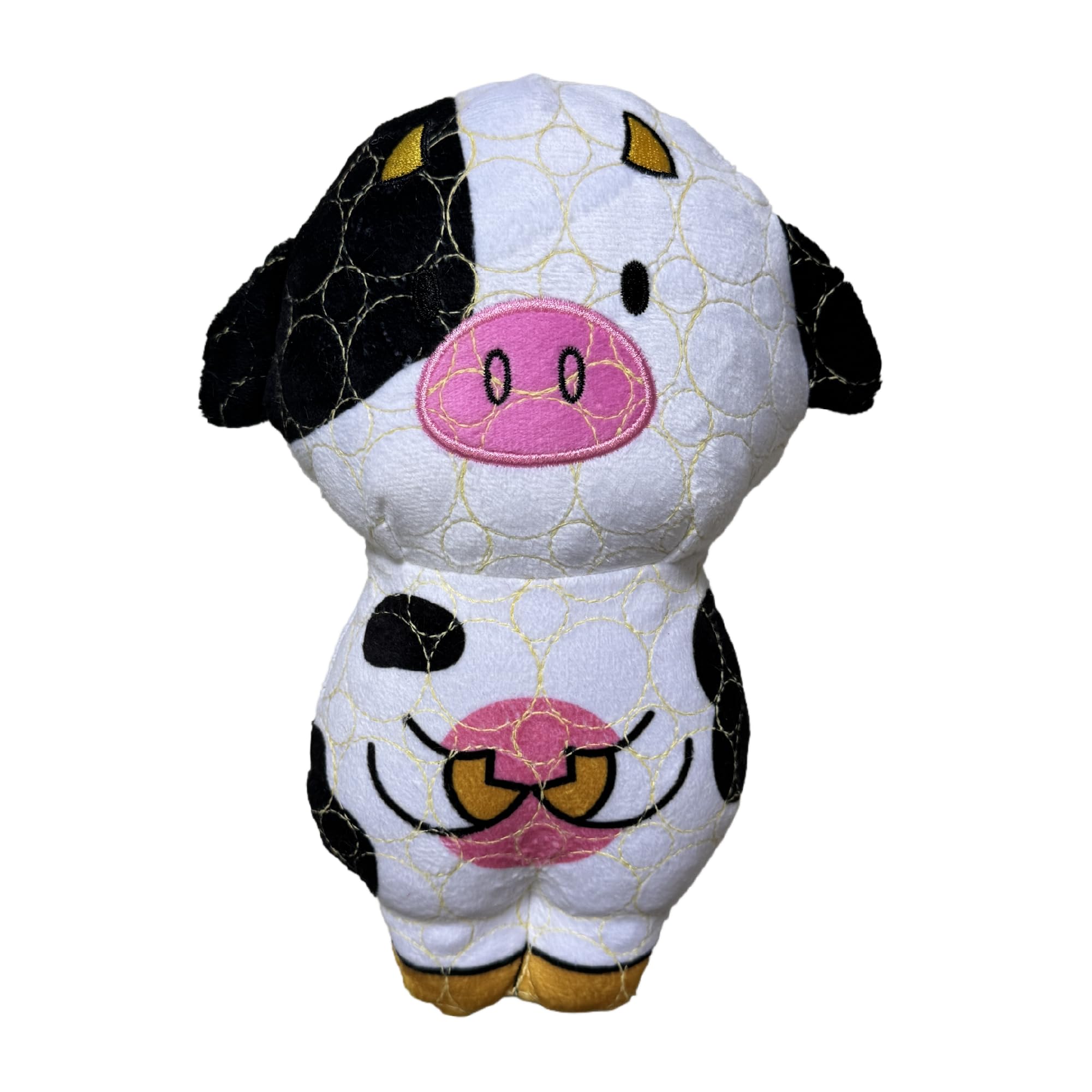 Bite Force -Durable & Strong Dog Toy Cow with Squeaker, Kevlar-Reinforced for Aggressive Chewers for Small Medium Large Dogs - W