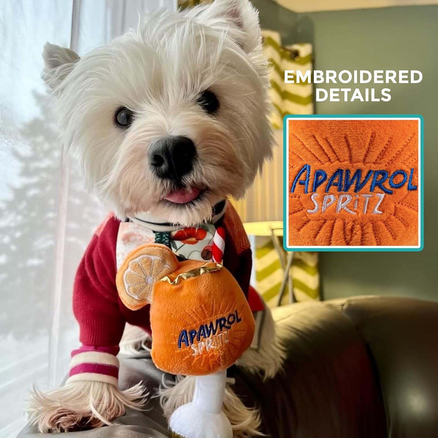 Haute Diggity Dog Apawrol Spritz, Plush Designer Dog Toys with Interactive Squeaker, Stimulating Pet Enrichment, Machine-Washabl