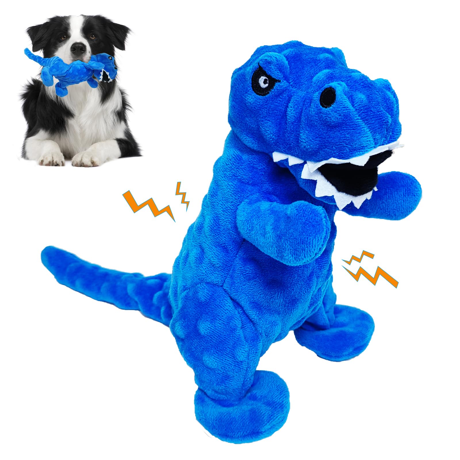 Lwbmg Squeaky Dog Toys Stuffed Dog Toys Cute Dinosaur Plush Dog Toy With Crinkle Paper Durable Dog Chew Toys For Small, Middle A
