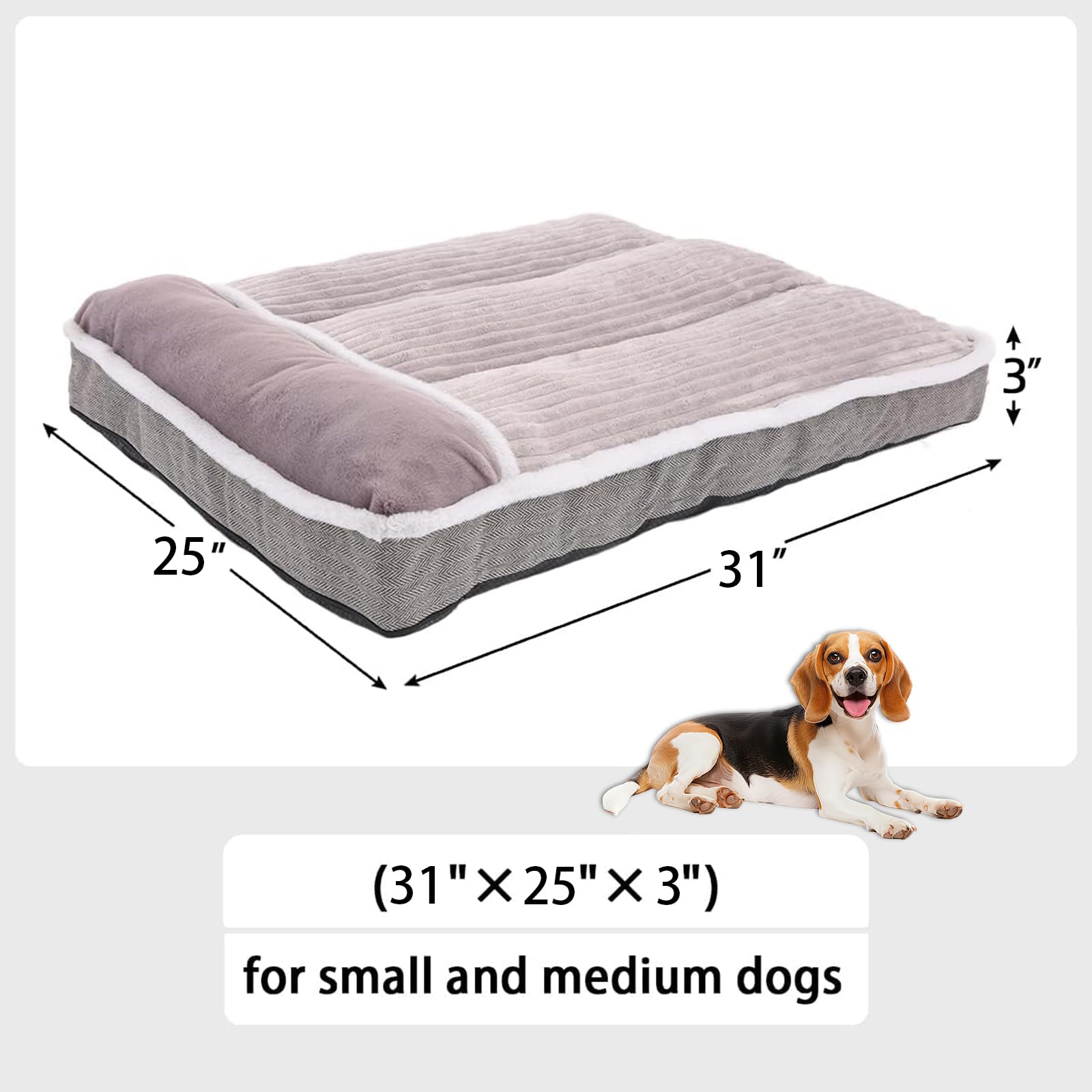 Windracing Dog Bed For Small Dogs, Dog Mattress With Pillow For Crate Kennel, Sofa Beds, Super Soft Pet Beds For Medium, Small Dogs Breeds,Pet Bed Puppy Bed,Beds & Furniture