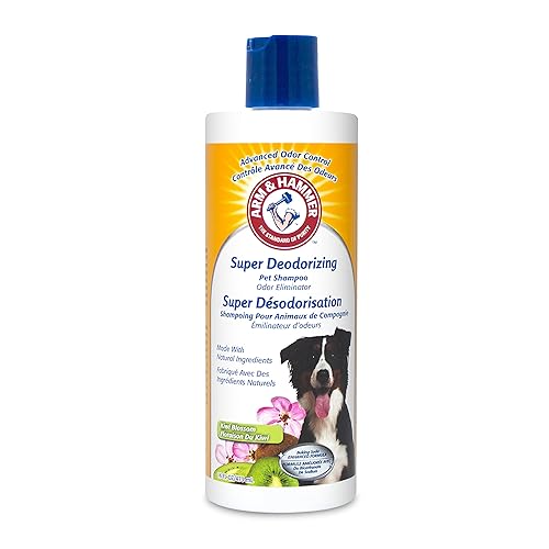 Arm & Hammer For Pets Super Deodorizing Shampoo For Dogs | Best Odor Eliminating Dog Shampoo | Great For All Dogs & Puppies, Fresh Kiwi Blossom Scent, 16 Oz