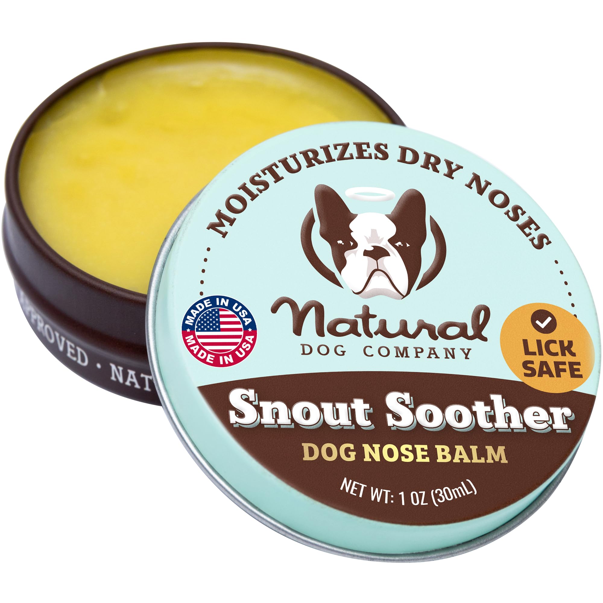 Natural Dog Company Snout Soother, Dog Nose Balm, Wax & Cream for Dry, Cracked Noses, Heals & Moisturizes with Shea Butter & Coc