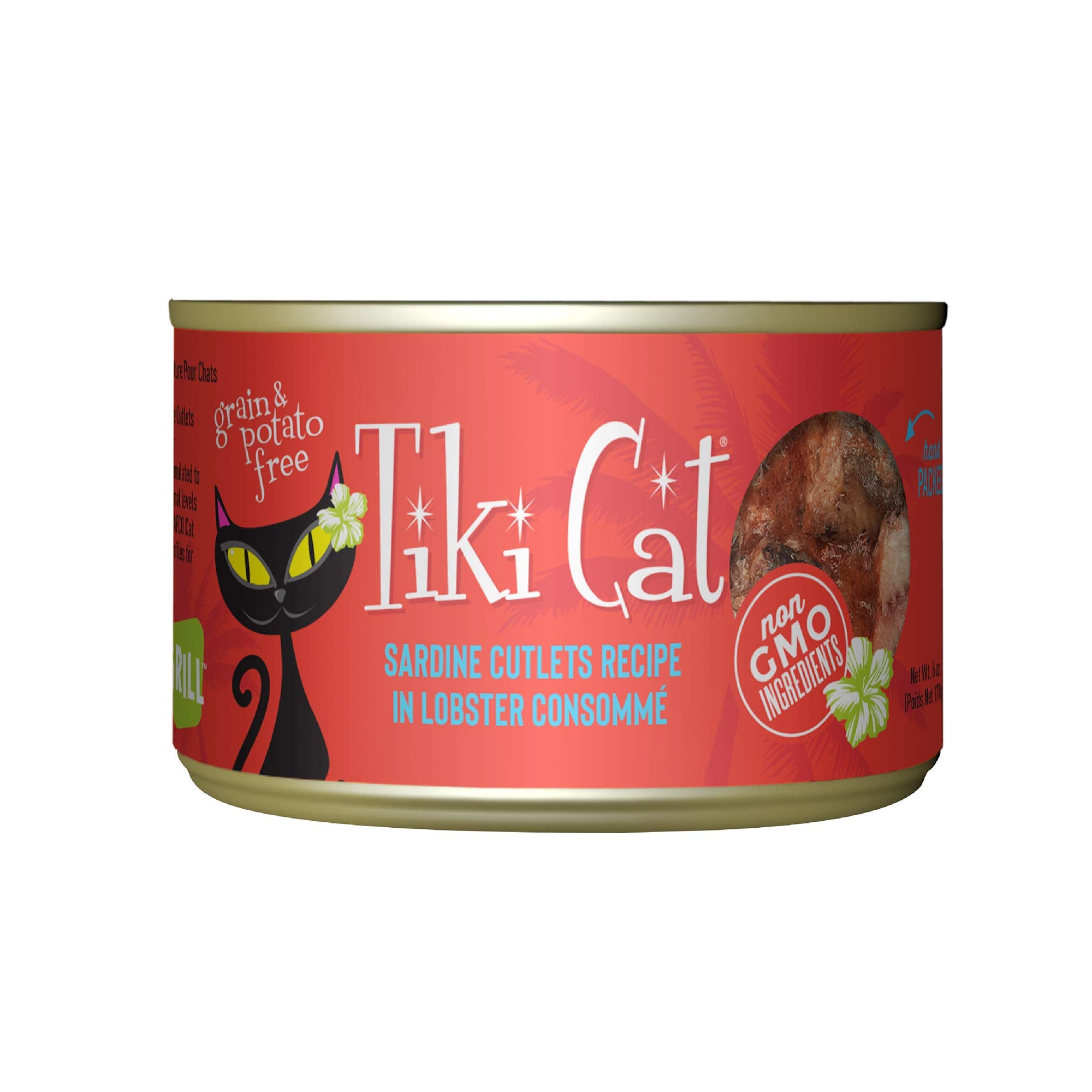 Tiki Cat Grill Wet Cat Food, Sardine Cutlets, 6 oz. Cans (8 Count)