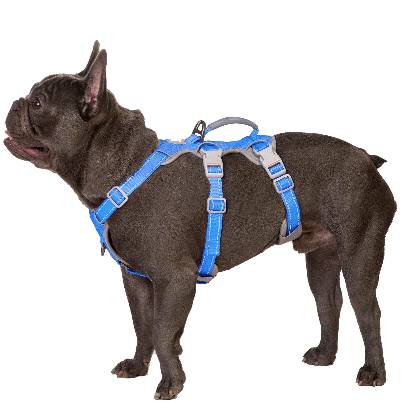 Huntboo Escape Proof Harness - No Slip Dog Harness, Fully Reflective With Handle, Breathable, Durable, Adjustable Vest For Mediu
