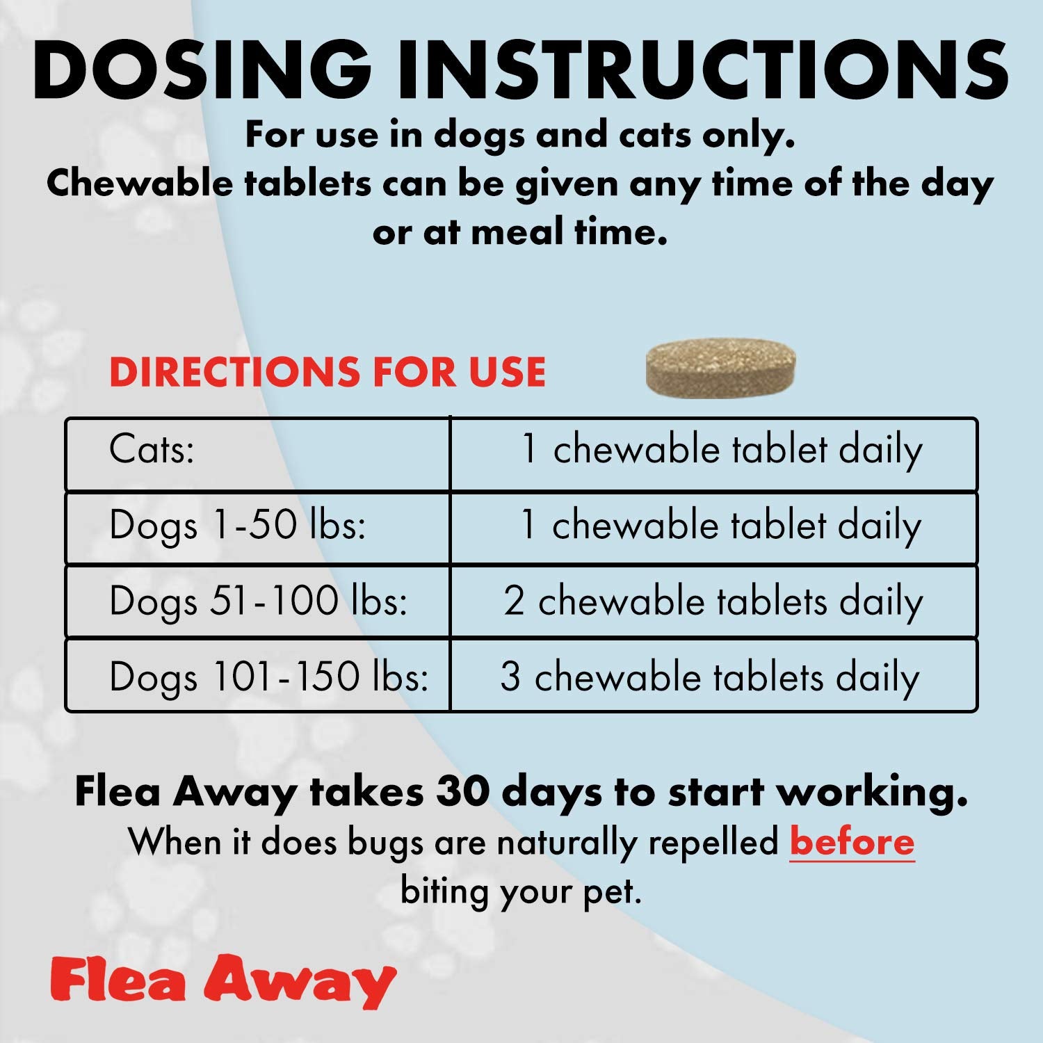 Flea Away Flea, Tick & Mosquito Prevention Chewable Tablets, 100 Count, 2 Pack
