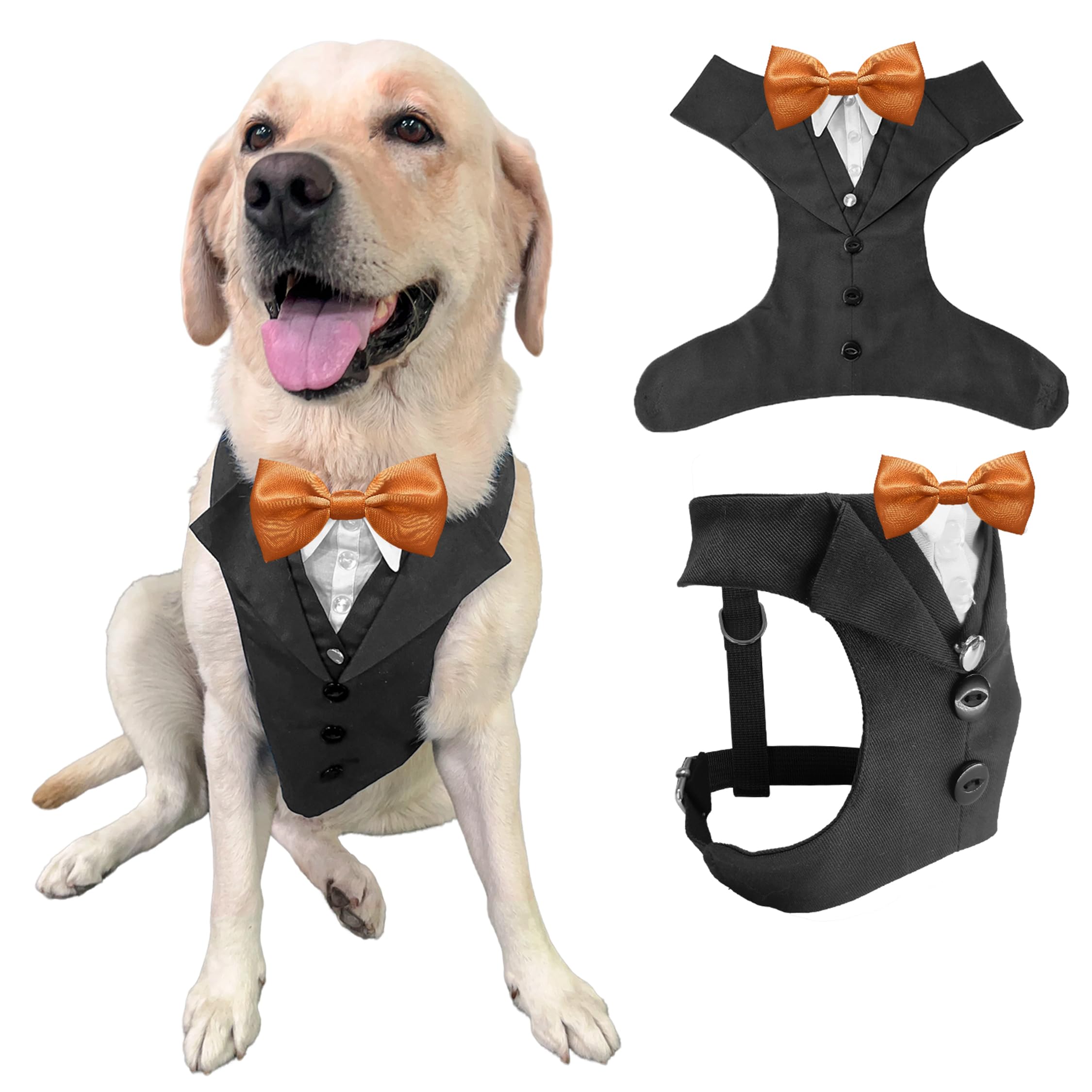 AVERYDAY Dog Tuxedo for Wedding Outfit, Dog Suit and Tie Costumes for Birthday, Halloween, Cosplay, Christmas Party, Pet Formal 