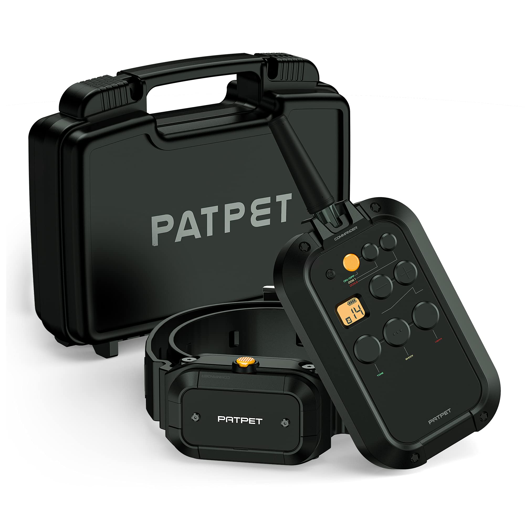 Patpet Dog Training Collar With Remote(3/4 Mile) - Outdoor Hunting E Collar For Dogs Training, Shock Collar For Medium Large Dog