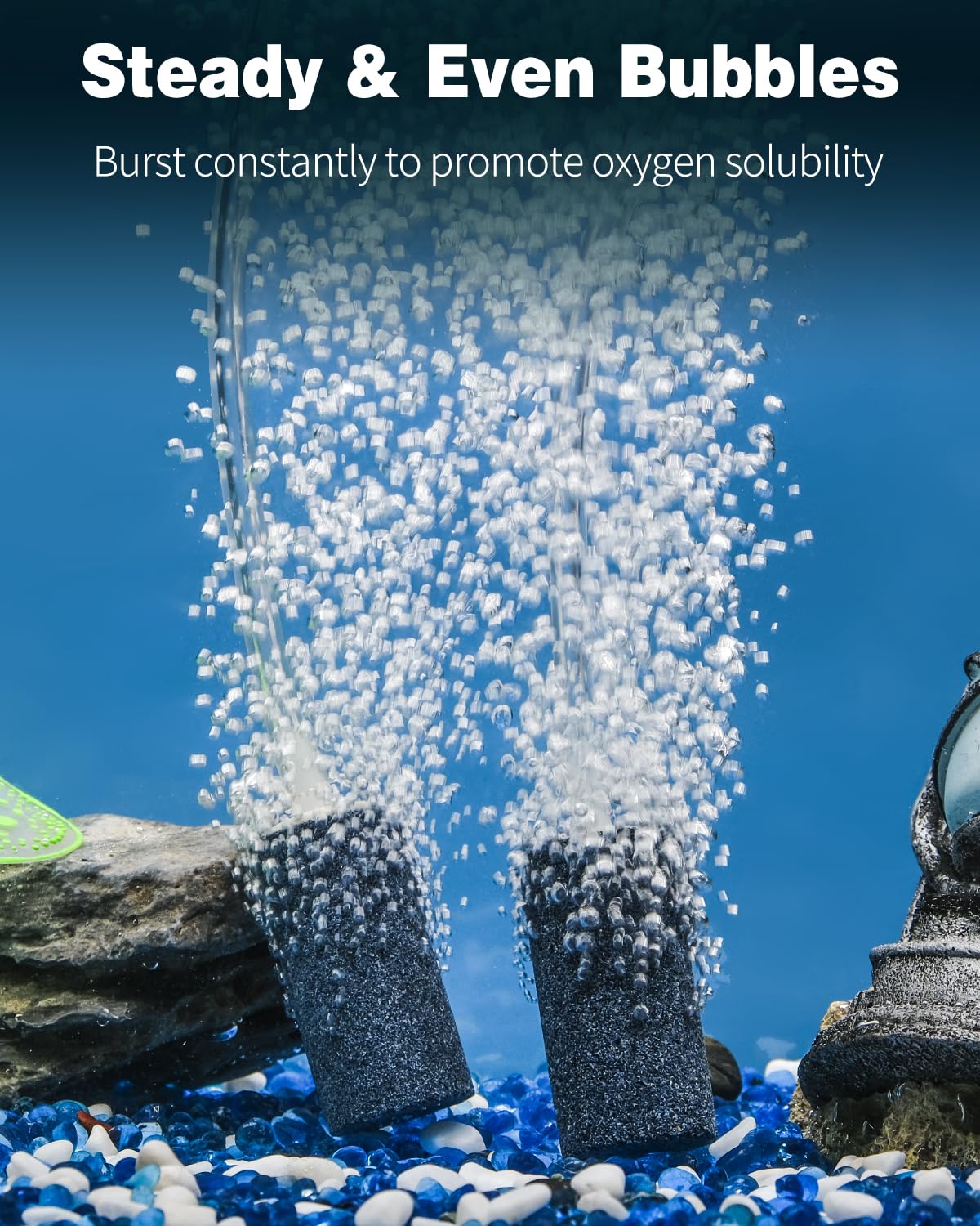 Pawfly Aquarium 2 Inch Air Stone, Aerator Stone Bubble Diffuser For Air Pumps Fish Tanks Buckets And Garden Ponds, 4 Pack