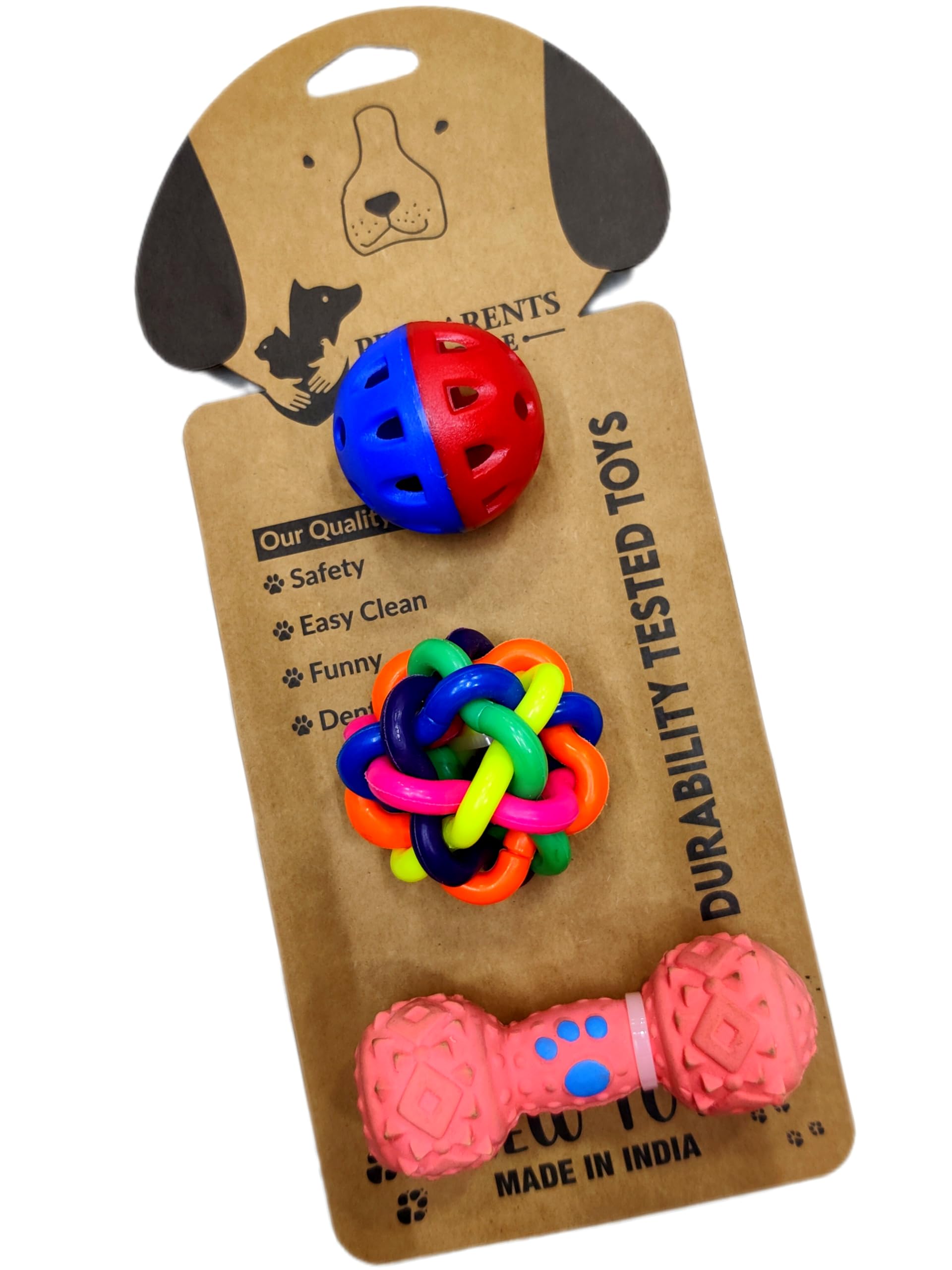 Pet Parents Choice Puppy Starter Kit Combo, Squeaks Chew Toys for Small Dogs and Puppies Toys, New Puppy Accessories