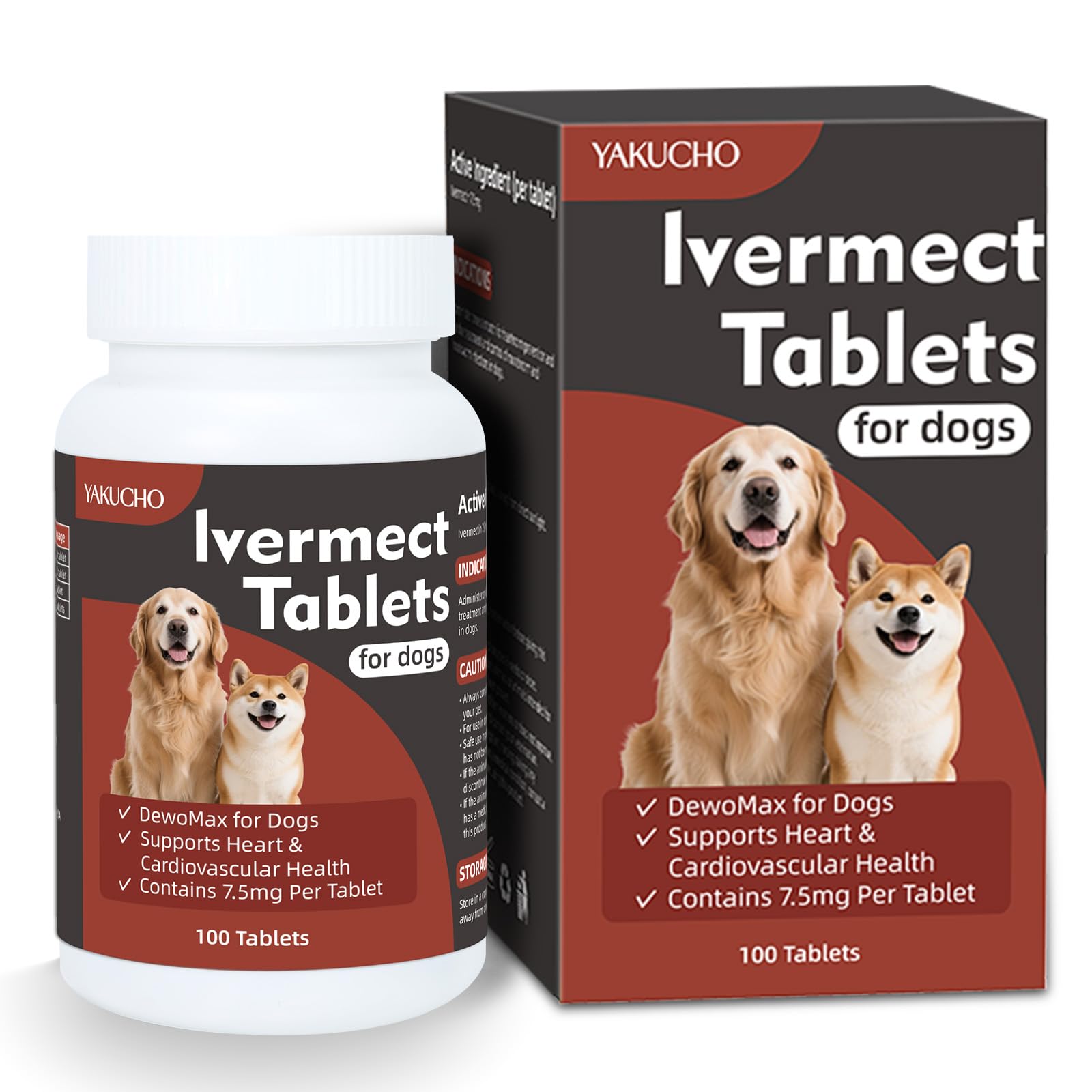 Young Heart for Dogs, lvermect Tablets for Dog - Hawthorn Prevention for Dogs, Heart Health, Circulatory & Cardiovascular System