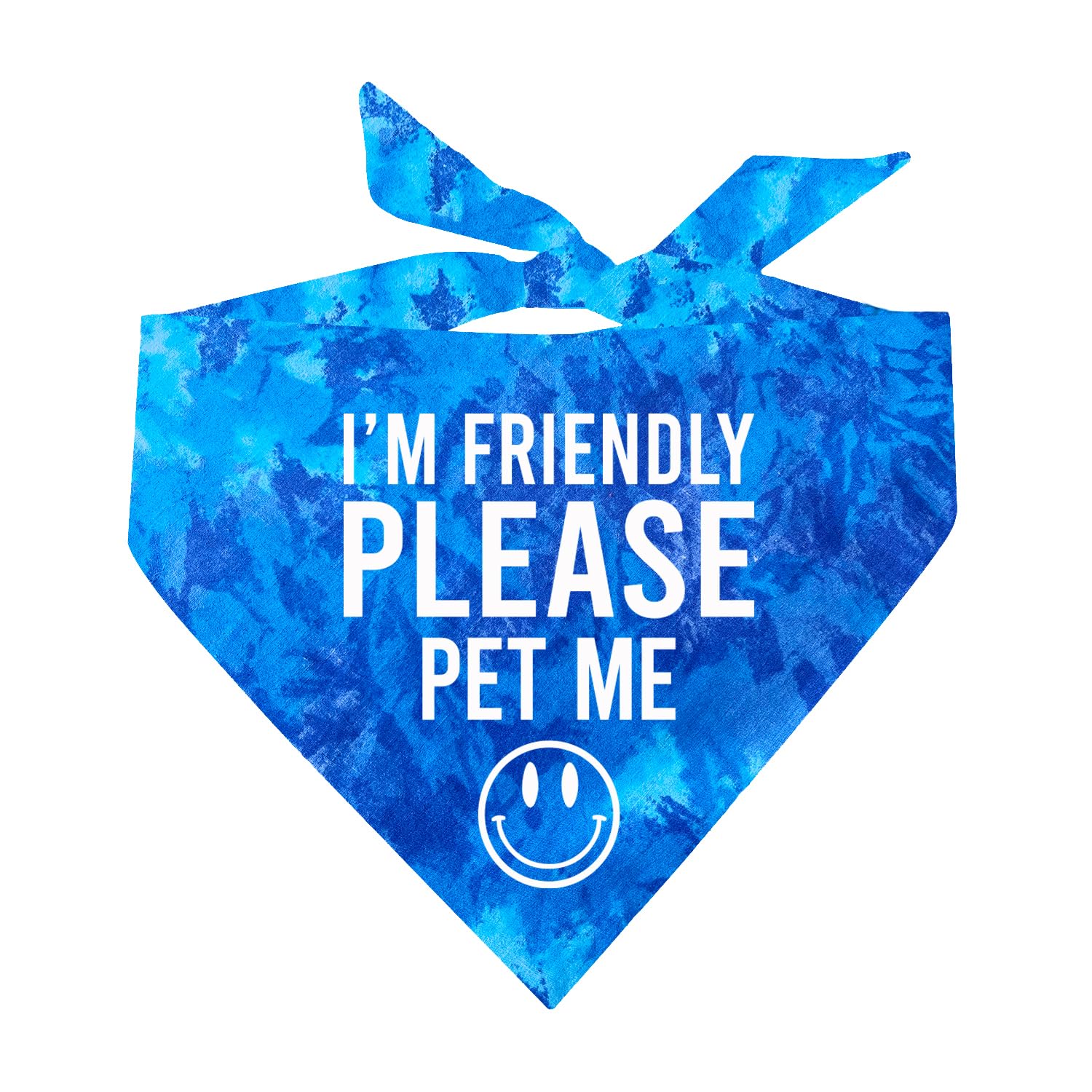 I'M Friendly Please Pet Me Dog Bandana (Royal Scrunch, Os151)