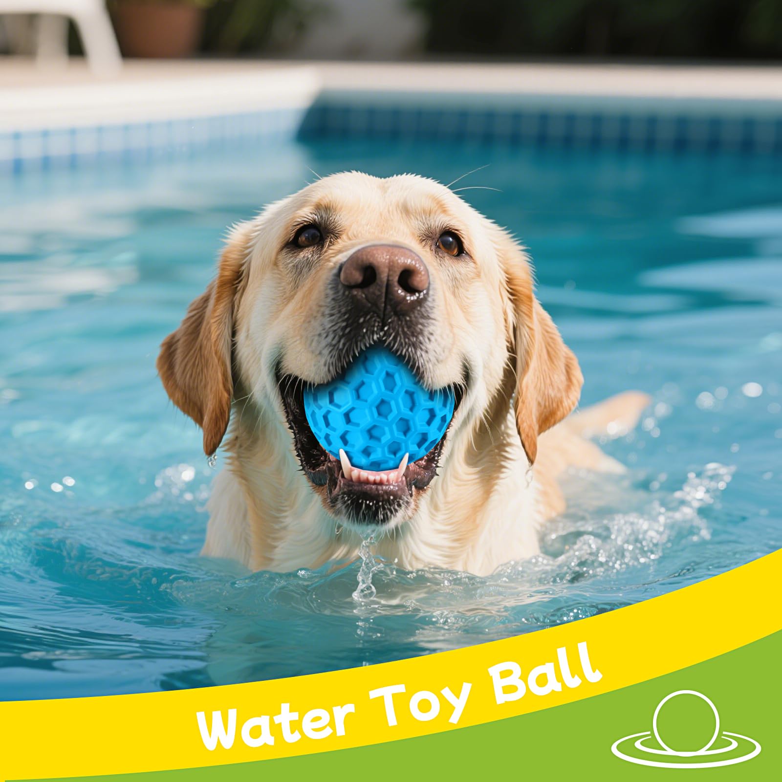 havit Indestructible Squeaky Dog Balls for Aggressive Chewers, Interactive Dog Toys to Keep Them Busy, Rubber Dog Chew Toy for L