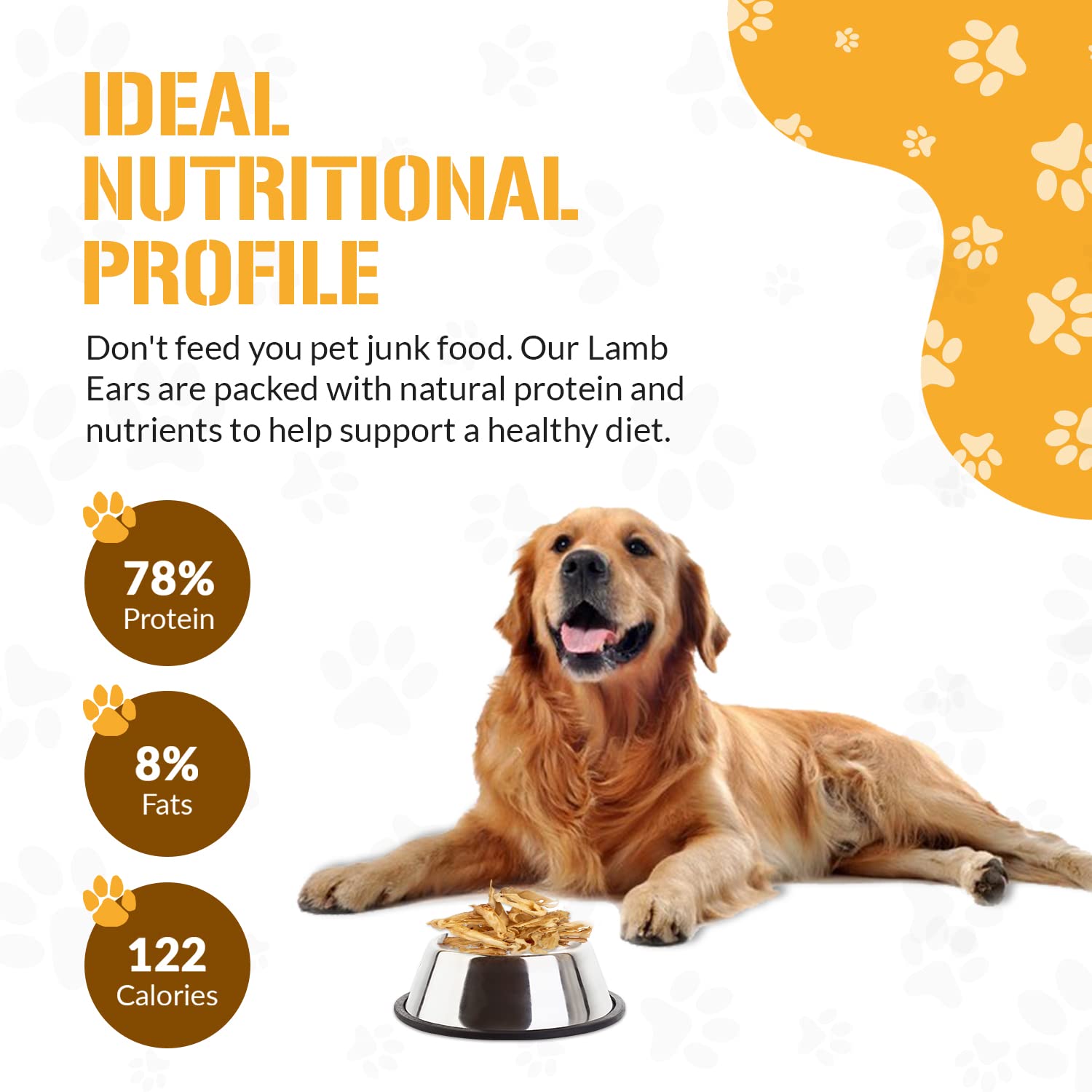 Dog Chits Lamb Ears Dog and Puppy Treats - All Natural Grain and Chemical Free Training Chews - High Protein and Low Fat - Suppo