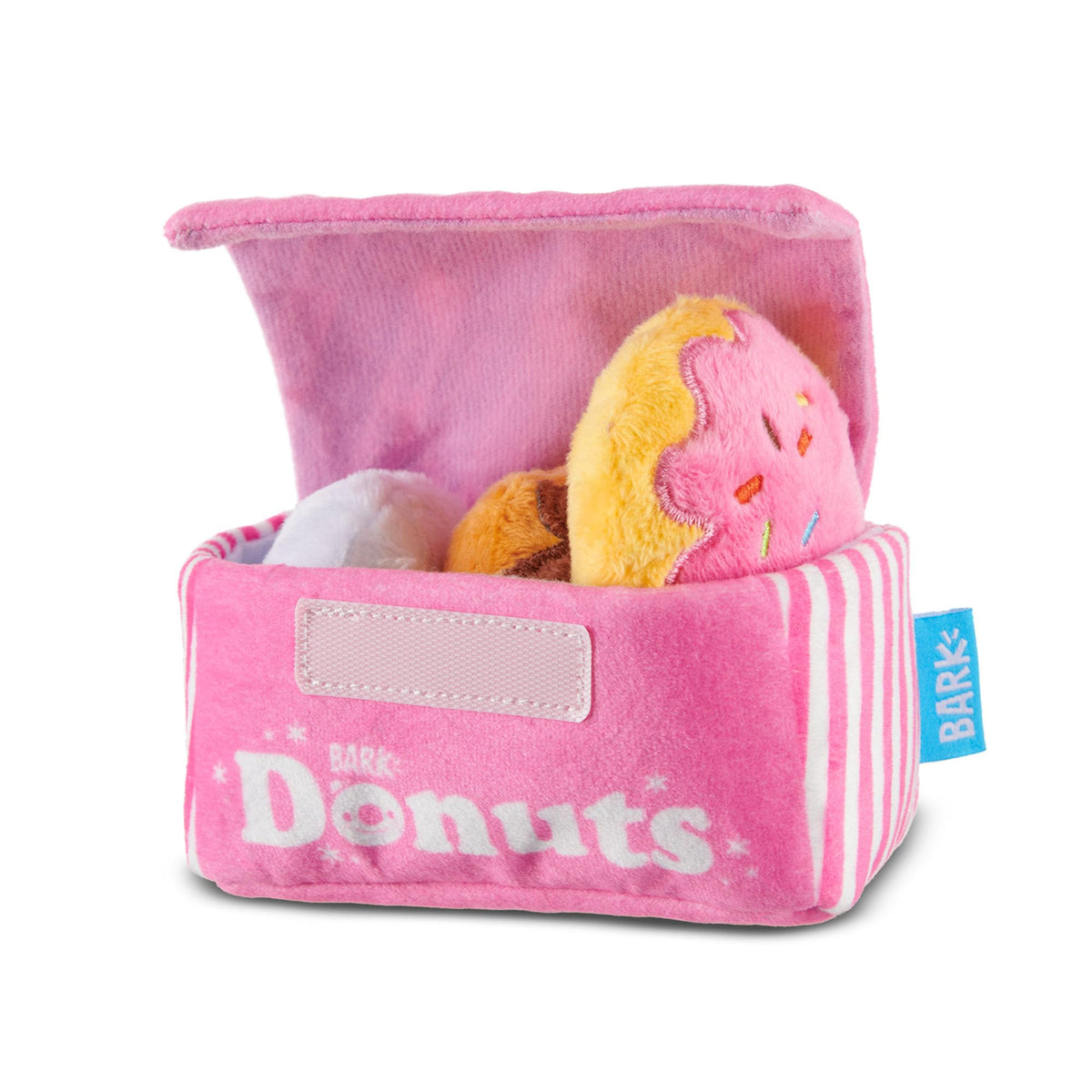Barkbox Dog Toys - Barkers Dozen Donuts Plush 4 In 1 Multi Part Interactive Dog Toy For Dogs & Puppies - Small