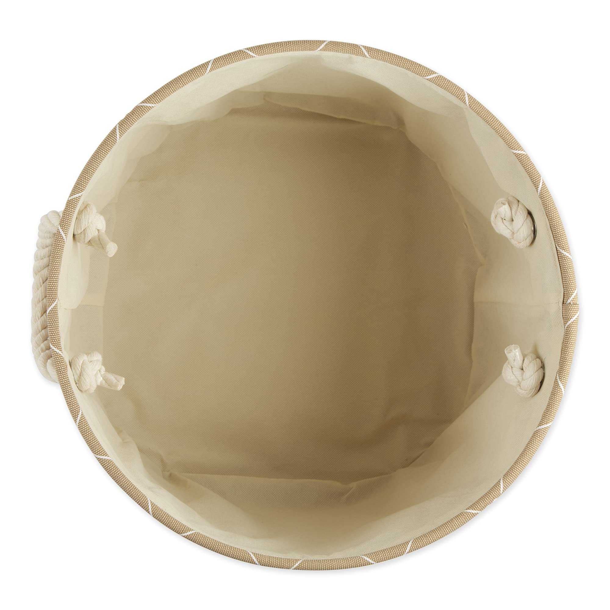 Bone Dry Pet Storage Paw and Bone, Trellis Collection, Small Round, 9x12x12, Taupe