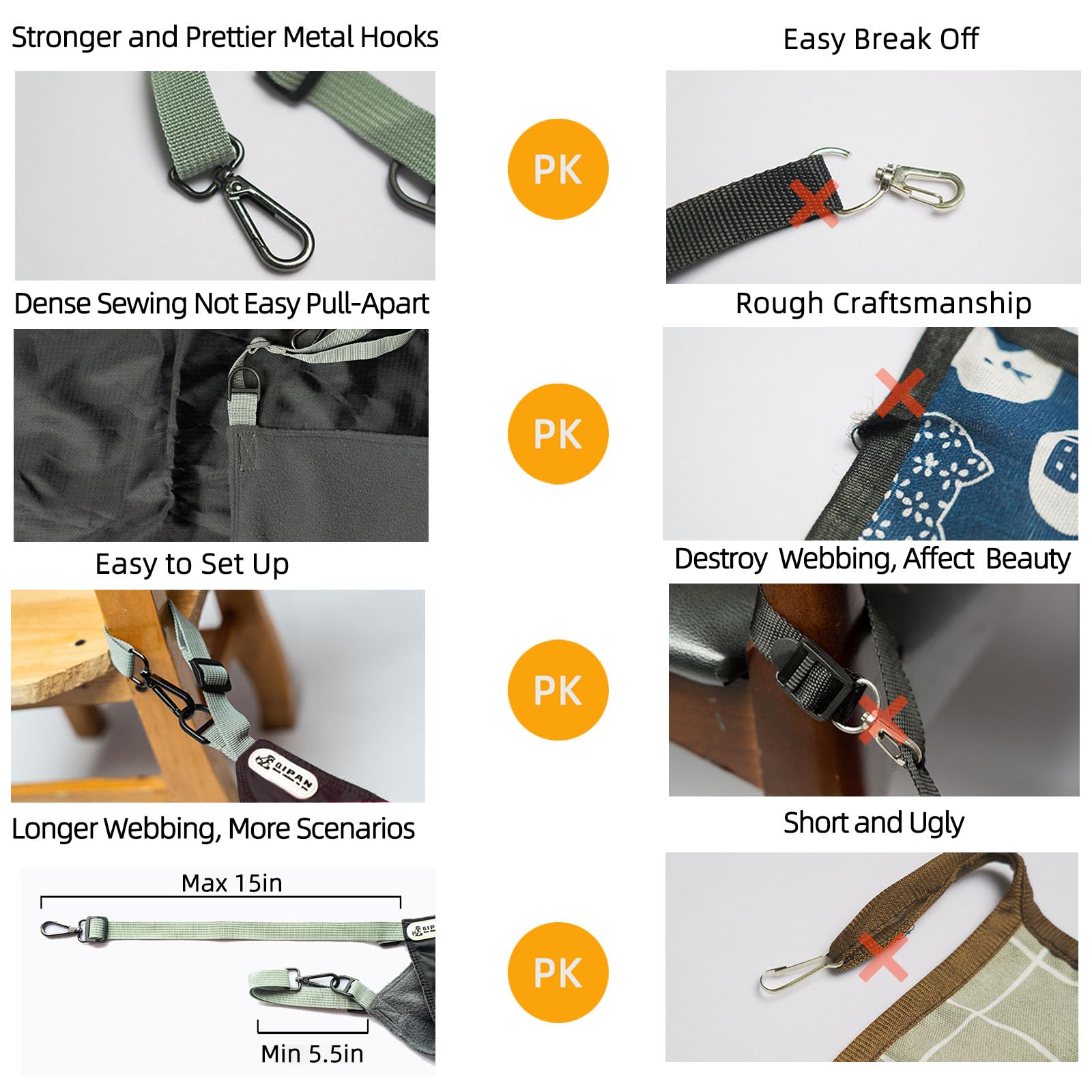 Qipan Cat Hammock For Cage - Hanging Washable Soft Outdoor Mat, Waterproof Cooling Bed For Large Kittens 26In*20In (Xx-Large, Bl