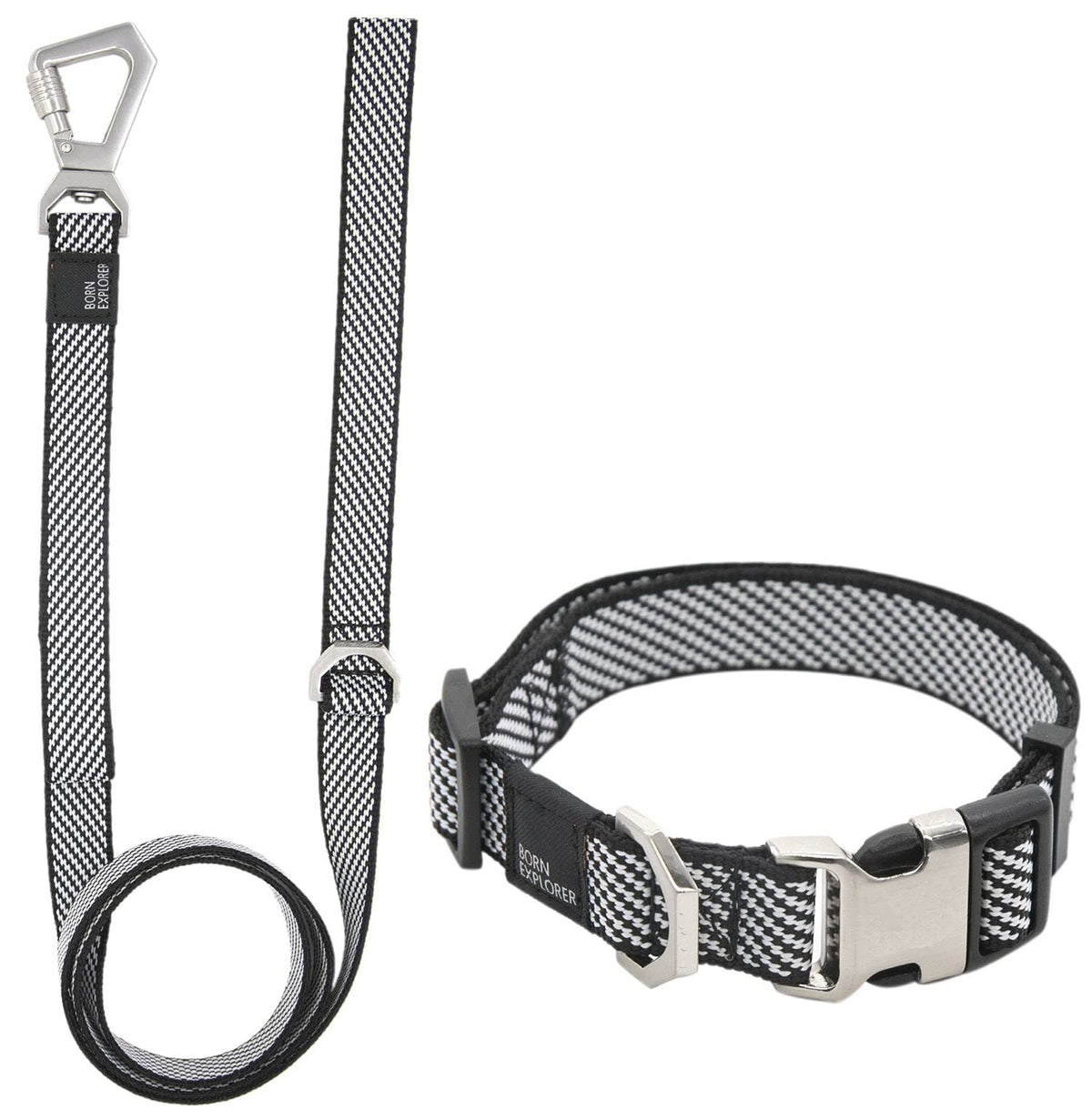 Pet Life Escapade Outdoor Series 2-in-1 Convertible Dog Leash and Collar, MD, Grey