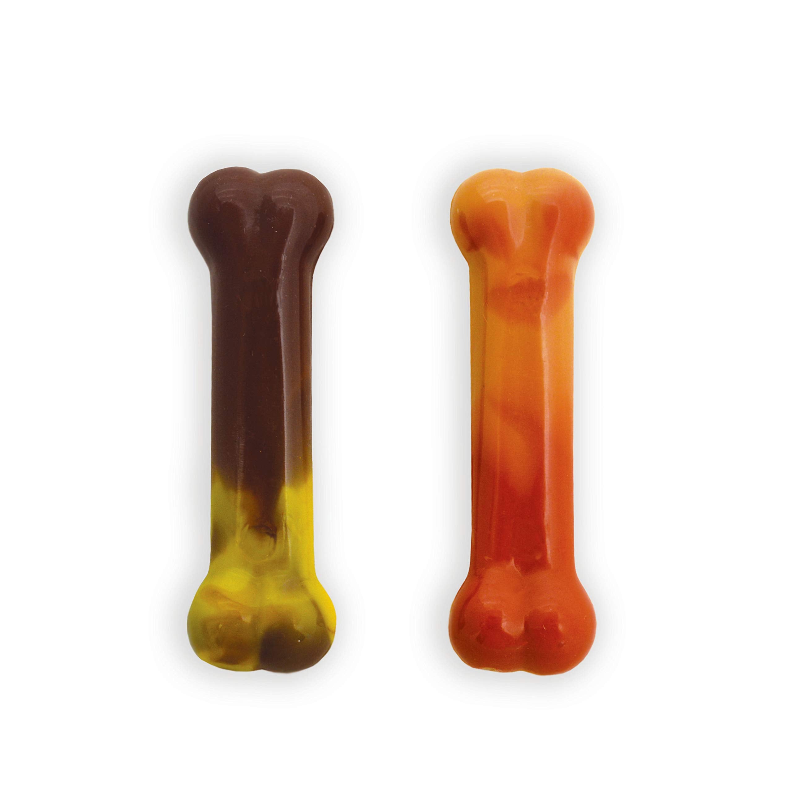 Nylabone Original Bone Power Chew Toy For Dogs, Durable Dog Toys For Aggressive Chewers, Flavor Frenzy Bacon Cheeseburger & Apple Pie Flavor, Small - Up To 25 Ibs, 2 Pack