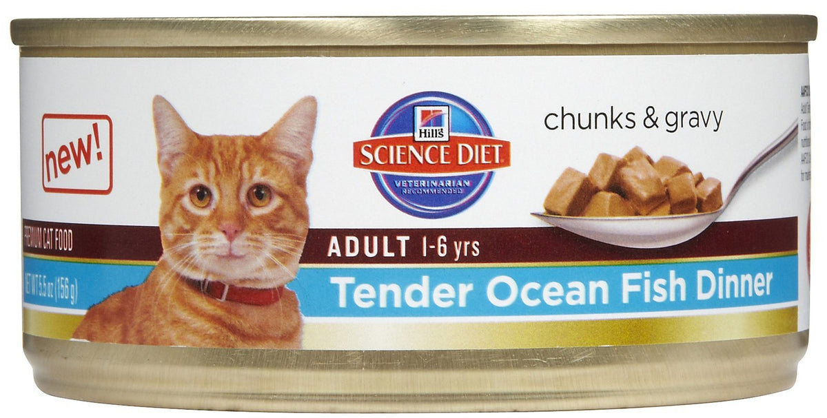 Hill'S Science Diet Adult 1-6, Adult 1-6 Premium Nutrition, Wet Cat Food, Ocean Fish Stew, 5.5 Oz Can, Case Of 24