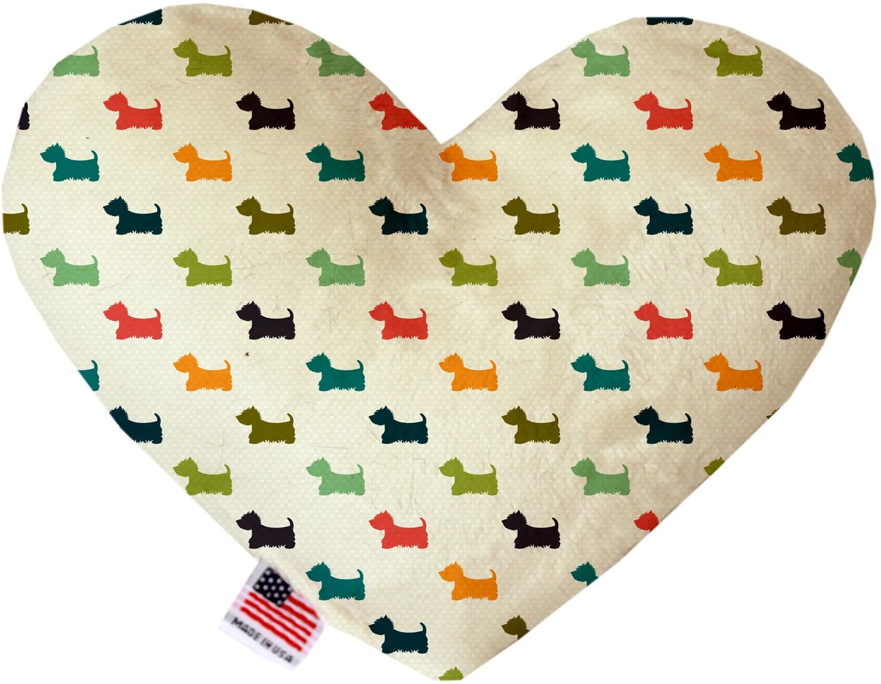 Pet & Dog Plush Heart or Bone Toy, &quot;Westie World Group&quot; (Available in different sizes, and 4 different pattern options!) Scottie & Westie 8&quot; Plush Bone