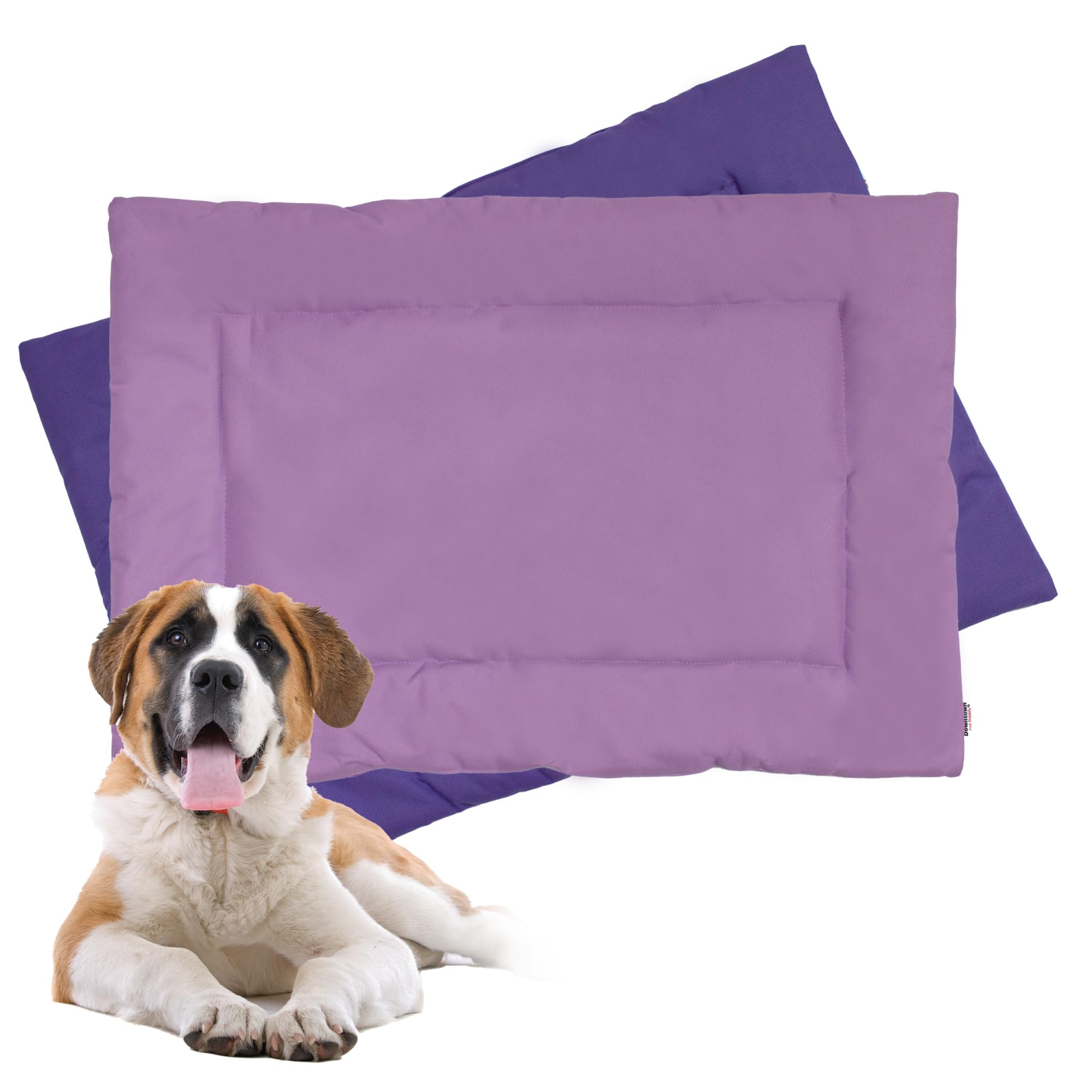 Downtown Pet Supply Dog Crate Pad, X-Large, Dark And Light Purple, Waterproof Ripstop Nylon Fabric, Chew Proof And Machine Washa