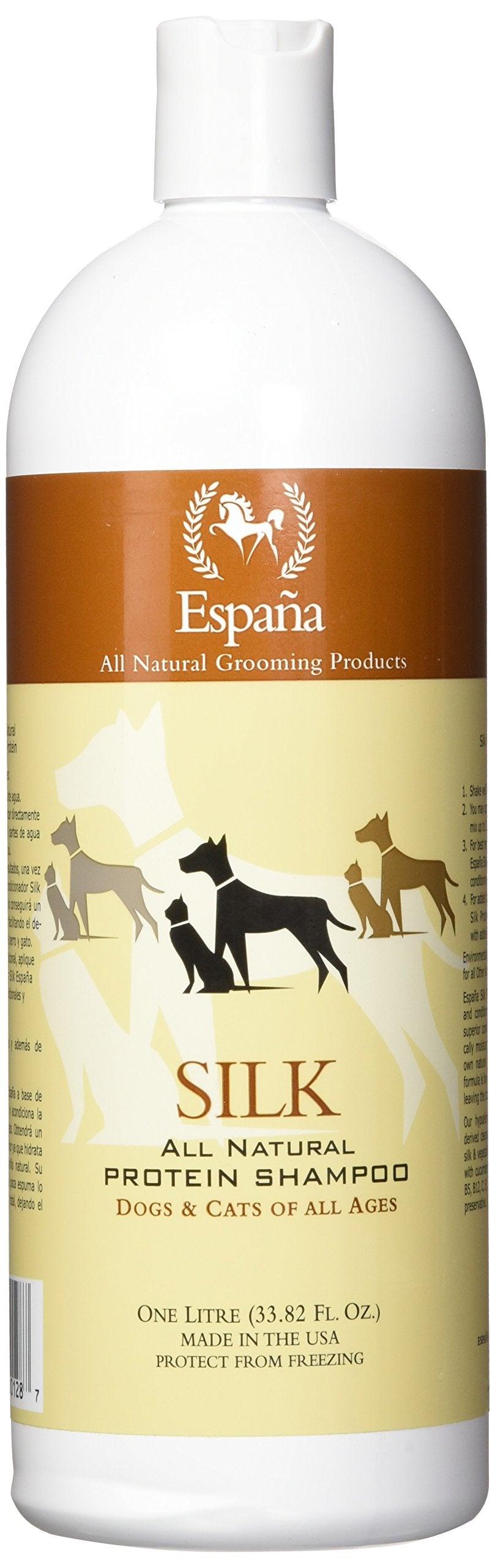 Espana Silk Esp0020Dc Specially Formulated Silk Protein Shampoo For Dogs And Cats, 33.82-Ounce