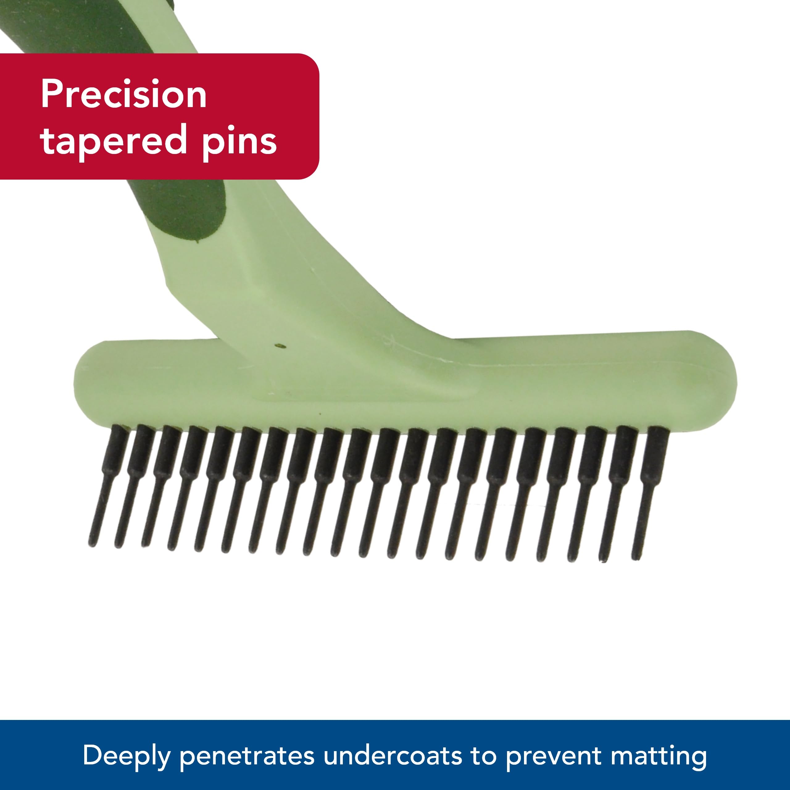 Coastal Pet Safari Single Row Undercoat Rake - Gentle Dematting And Deshedding Tool For Dogs, Pet Grooming Comb