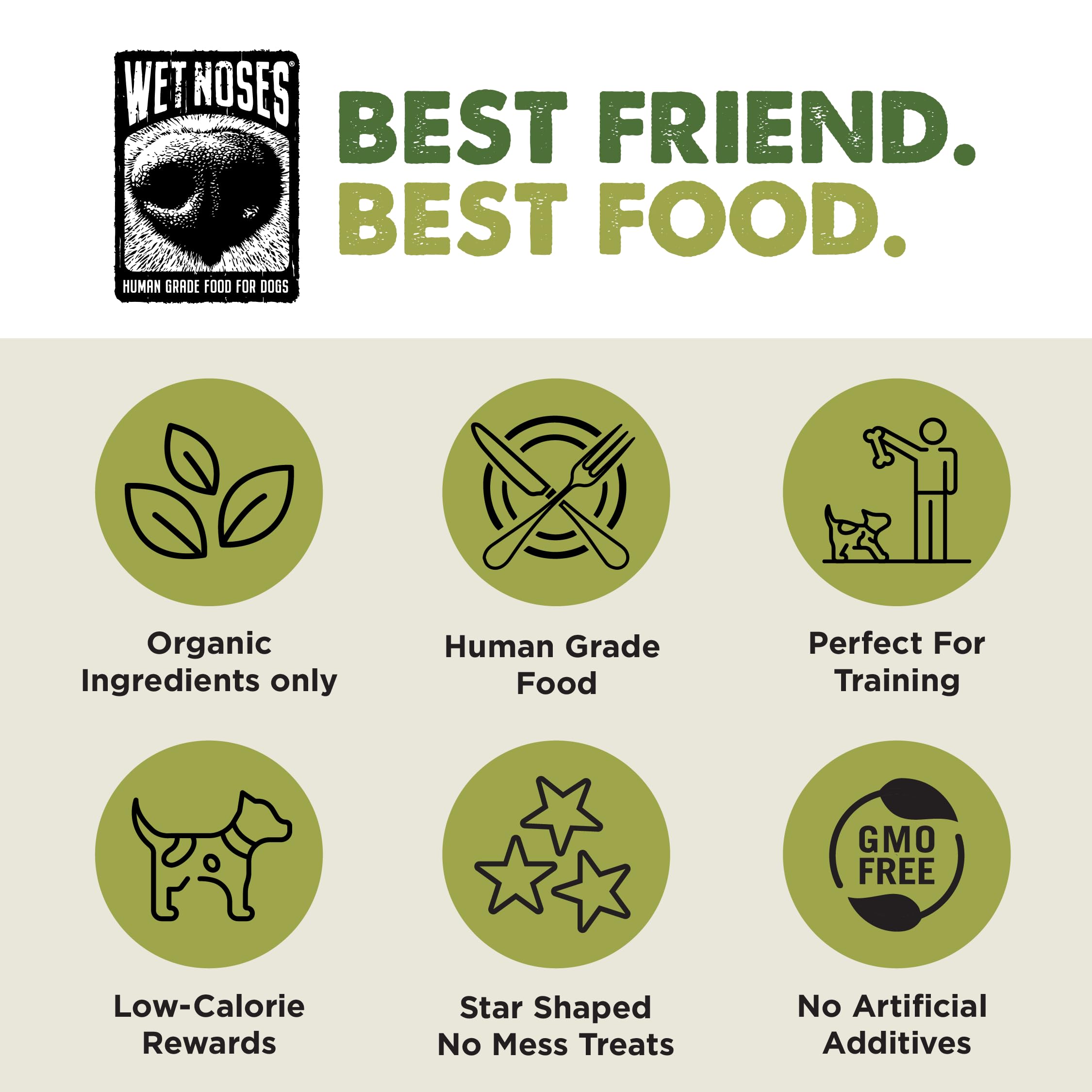 Wet Noses Little Stars Sweet Potato Organic Dog Training Treats, 9-Ounce