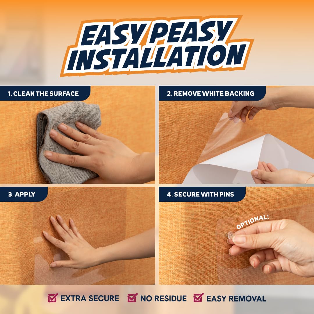 Panther Armor Frosted Matte Cat Scratch Furniture Protectors, 12-Packs Heavy Duty Anti-Scratch Couch Protector, Keep Cats From Clawing Furniture