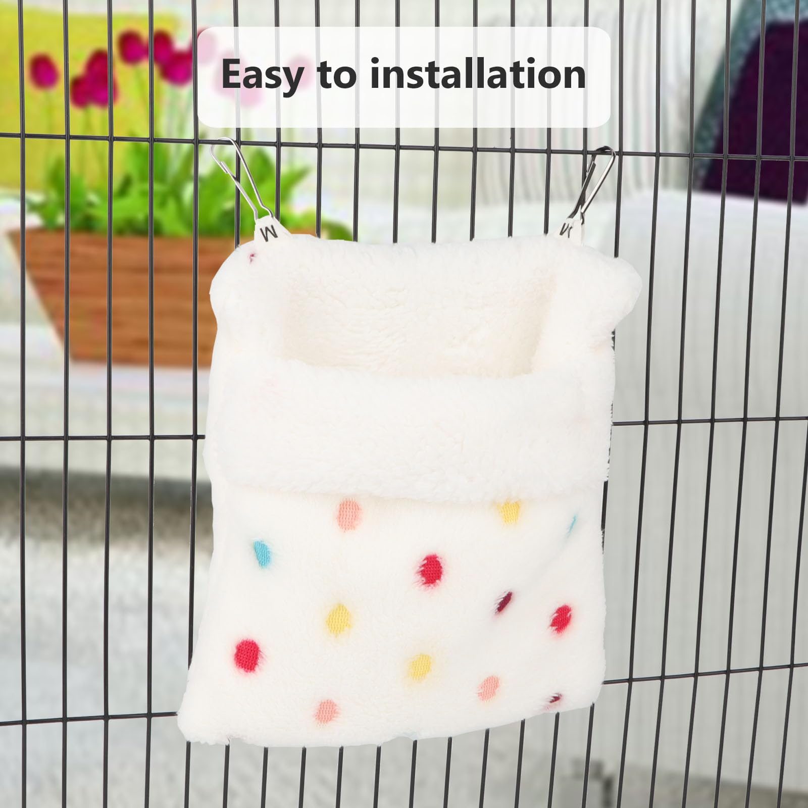 Reshiho Sugar Glider Sleeping Pouch Bag, Warm Hamster Hammock Pouch Sack Small Pet Hanging Bed For Hamster Rat Hedgehog Squirrel