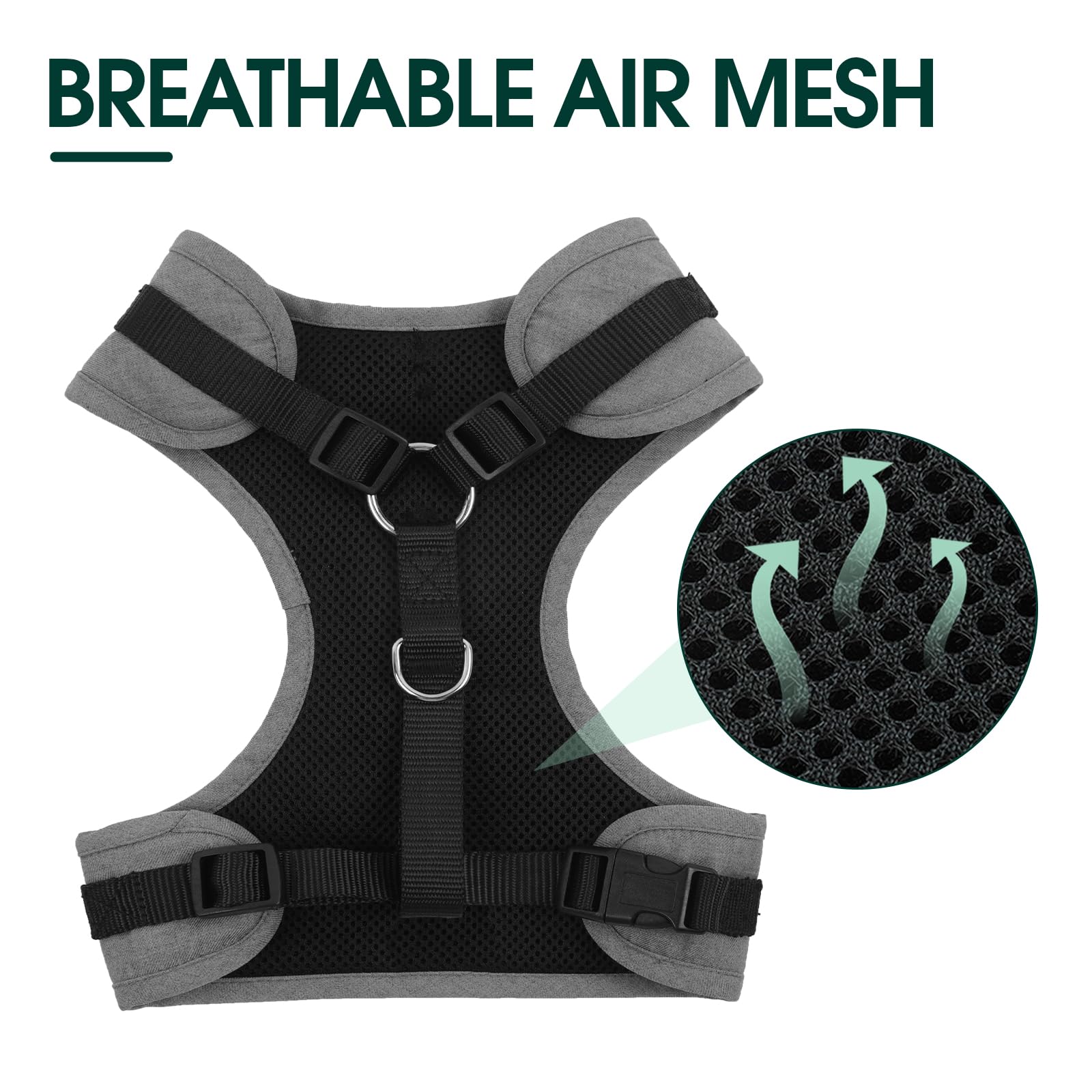 Kuoser Dog Tuxedo Harness, Adjustable Dog Harness No Pull For Small Medium Dogs, Dog Wedding Suit With Bow Tie Party Costume Gra