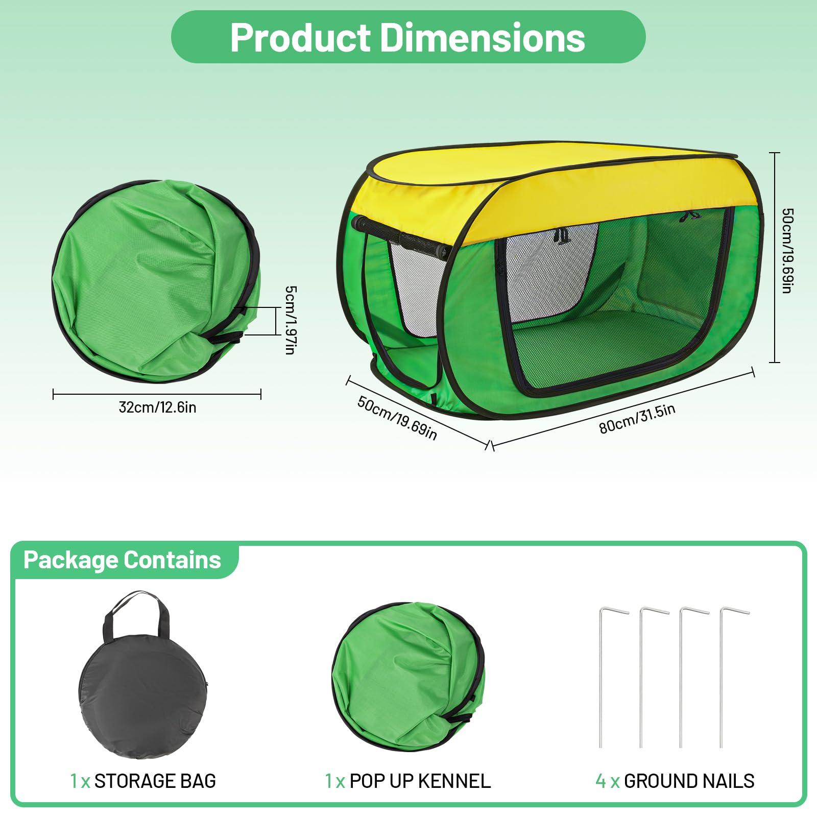 Bumubi Collapsible Dog Travel Crate House Portable Dog Kennel For Small Medium Dogs Foldable Crate For Pets Cat Enclosure Indoor