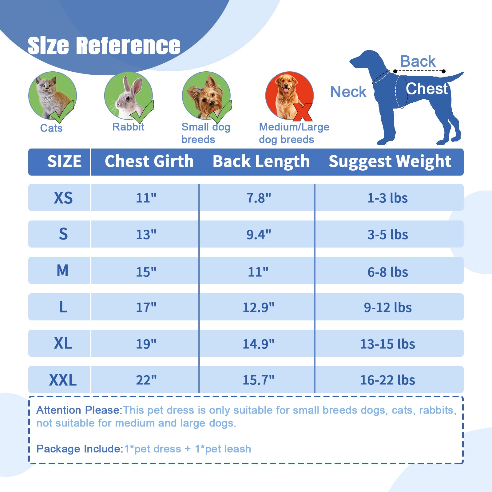 Petcare Plaid Dog Dress Bow Tie Harness Leash Set For Small Dogs Cats Girl Cute Princess Dog Dresses Spring Summer Puppy Bunny Rabbit Clothes Chihuahua Yorkies Pet Outfits