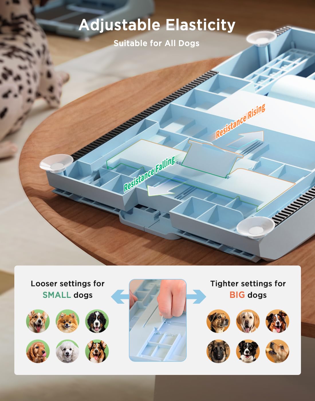 WOWOOF PET Dog Nail File Toy with 2 Dog Treat Puzzle, Interactive Dog Enrichment Toys for IQ Training, Dog Scratch Pad for Nails