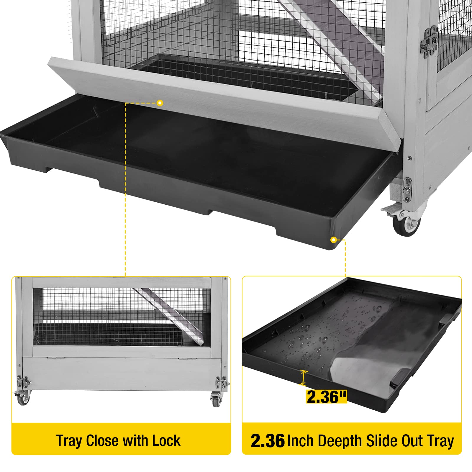 Aivituvin Ferret Cage Large Chinchilla Cage Upgrade Metal Frame Rat Cage,5 Levels Critter Nation