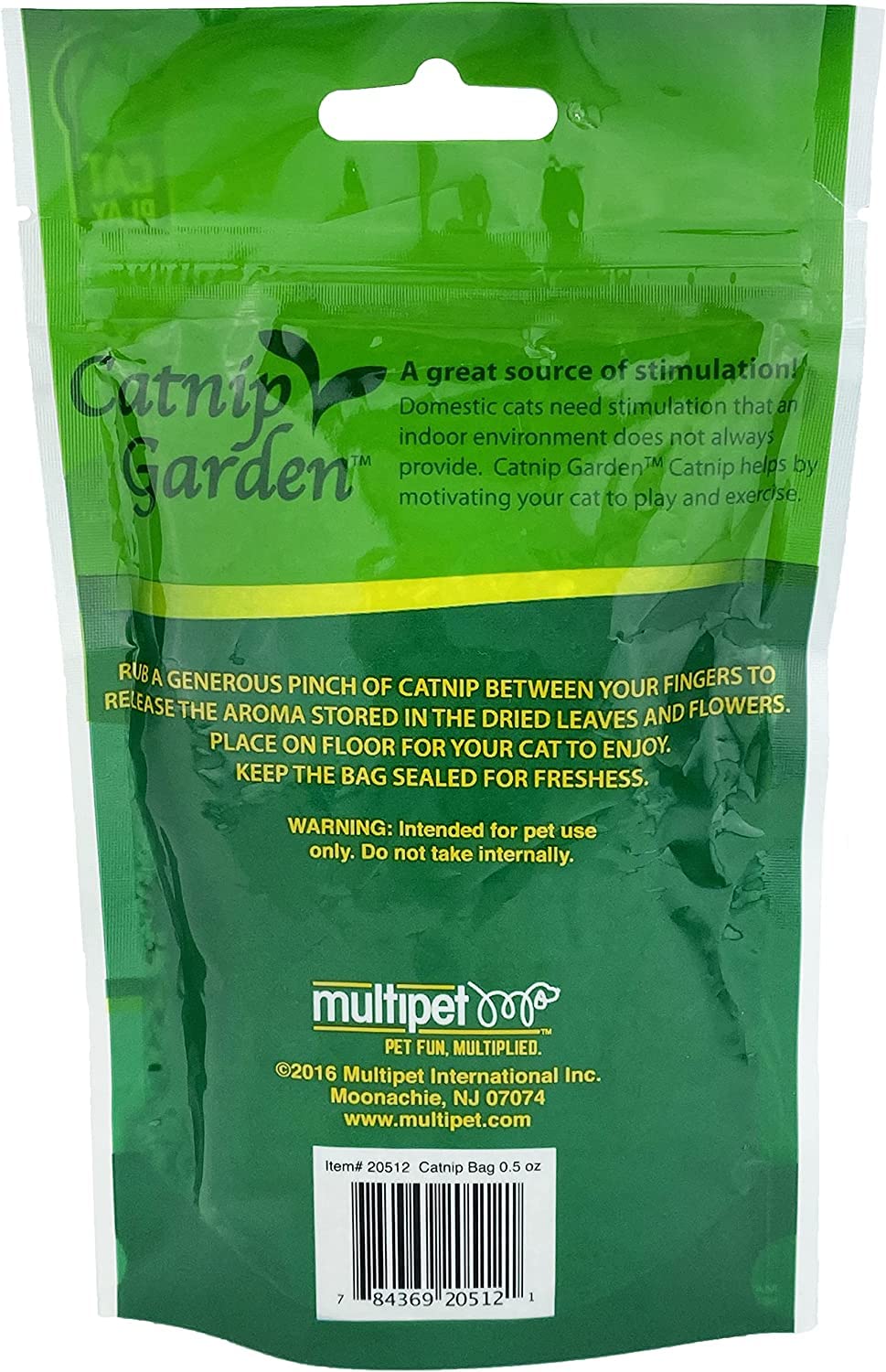 Multipet Gusseted Bag of Catnip Toy, 1/2 oz