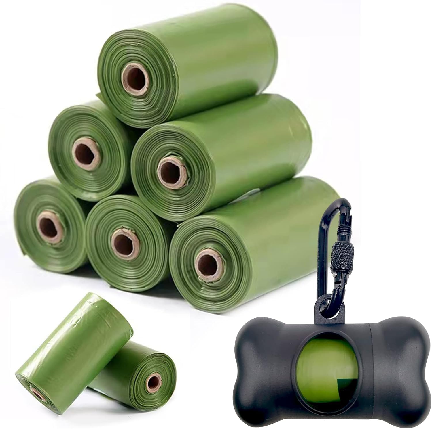 Shaouman Bone Shaped Dog Poop Bag Dispenser With Leakproof Bags, 135 Count, Black