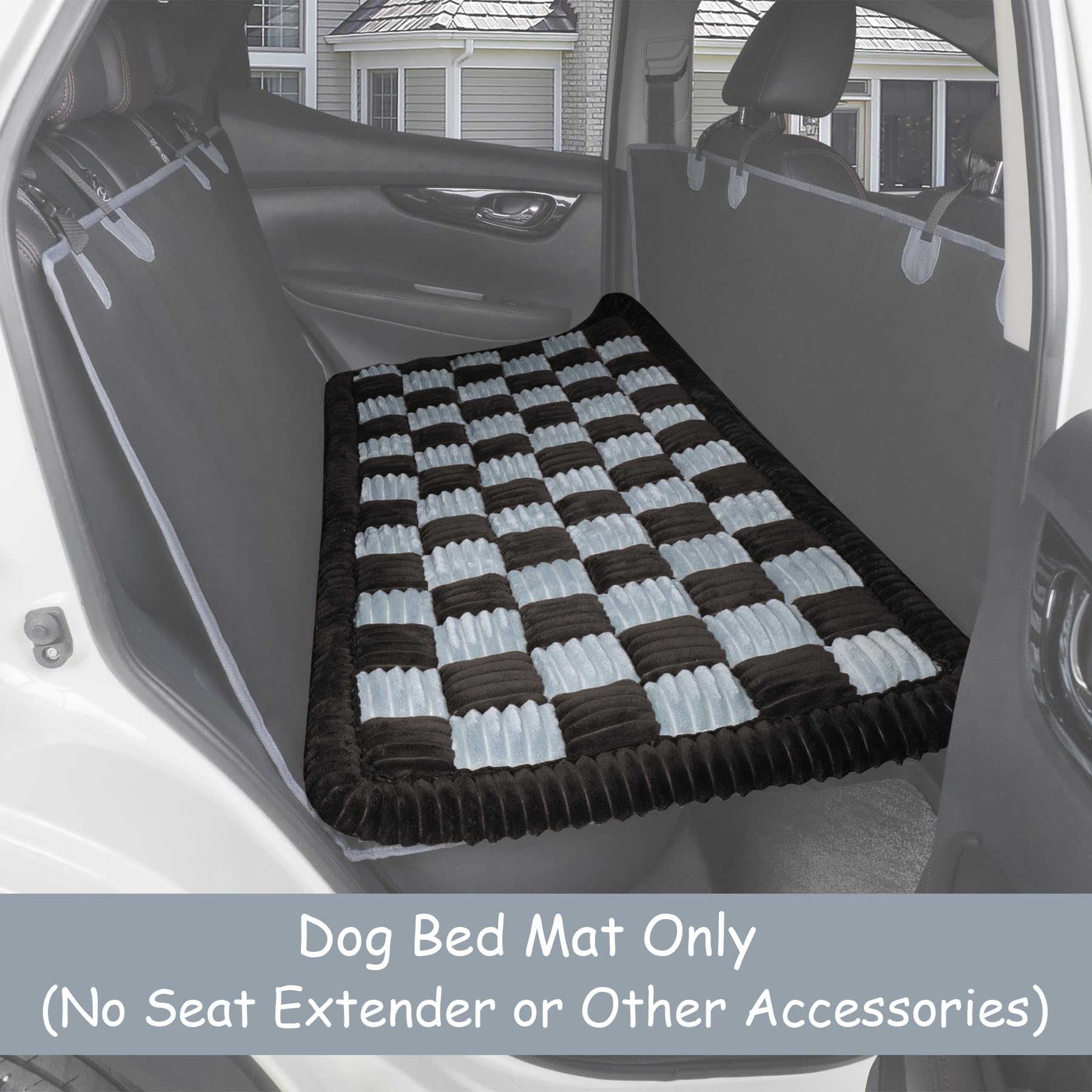 Dog Bed Mat For Trucks, Non-Slip Car Dog Bed For Pickup Back Seat Extenders, Soft Furry Travel Pet Blanket, Washable And Custom