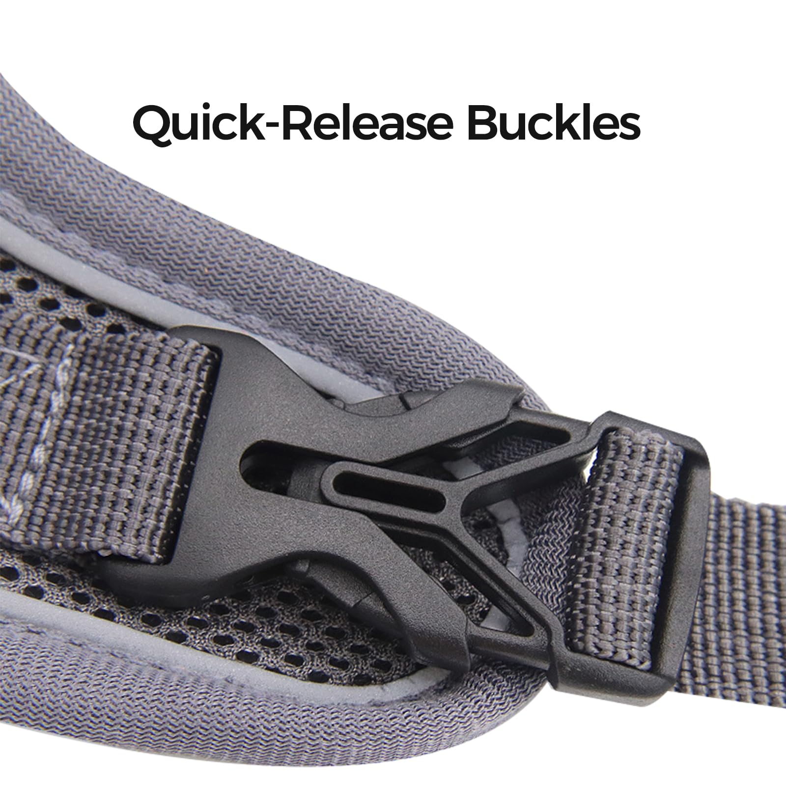 pangdi Cat Harness and Leash Set, Escape Proof Tactical Vest, XL, Grey, Nylon