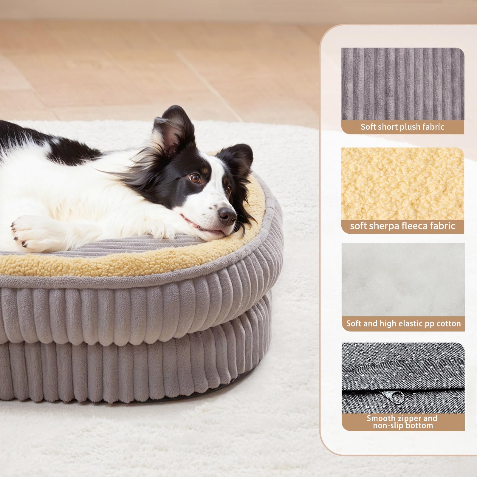 Debang Home Orthopedic Dog Bed For Puppy,Extra Small Dogs Breeds,Oval Cat Bed,High Density Egg Crate Foam Dog Sofa Beds,Pet Couc