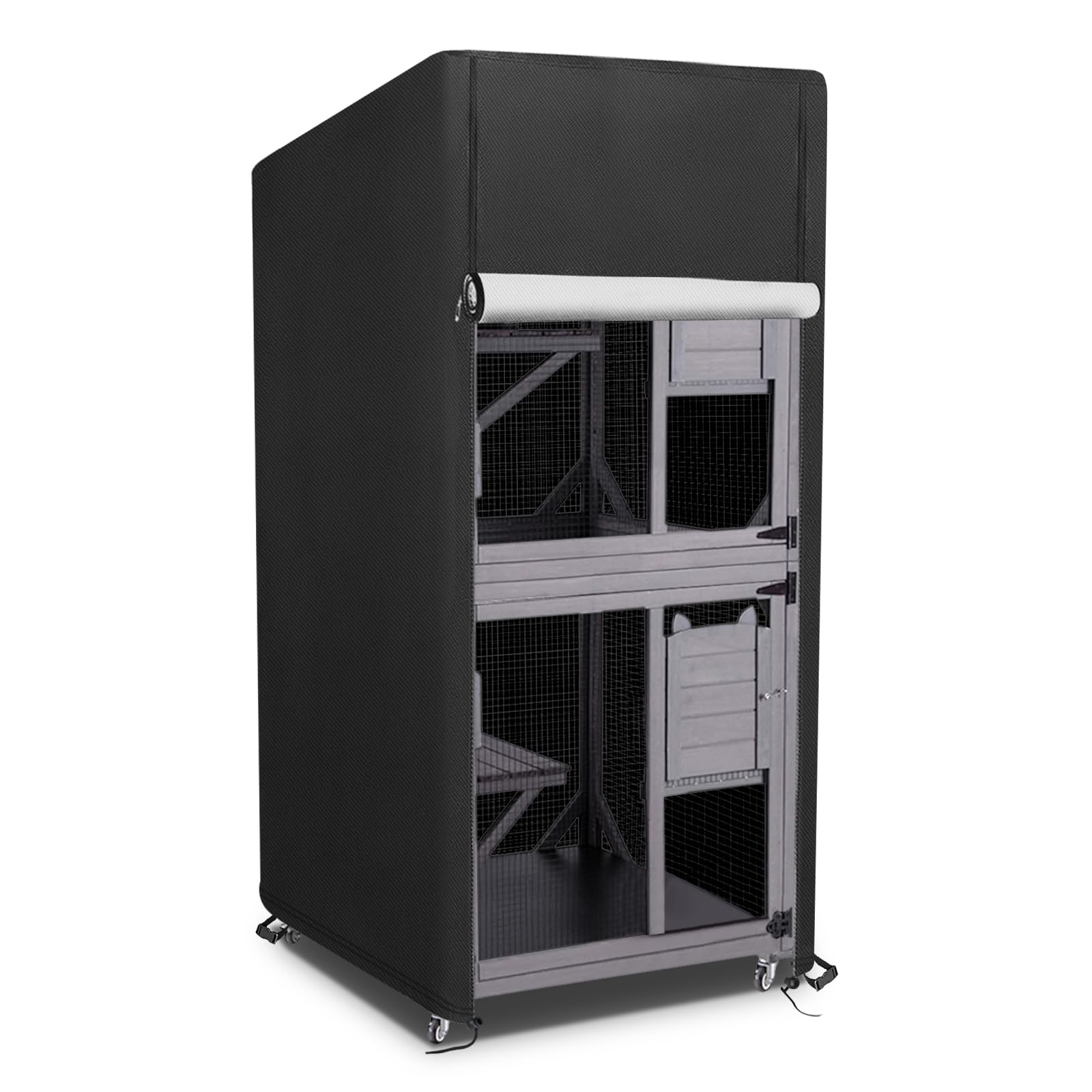 Kingling Outdoor Cat House Cover, Waterproof And Dustproof Protection Cover For Large Cat Cage Condo/Cat House Cover - 32 L X 