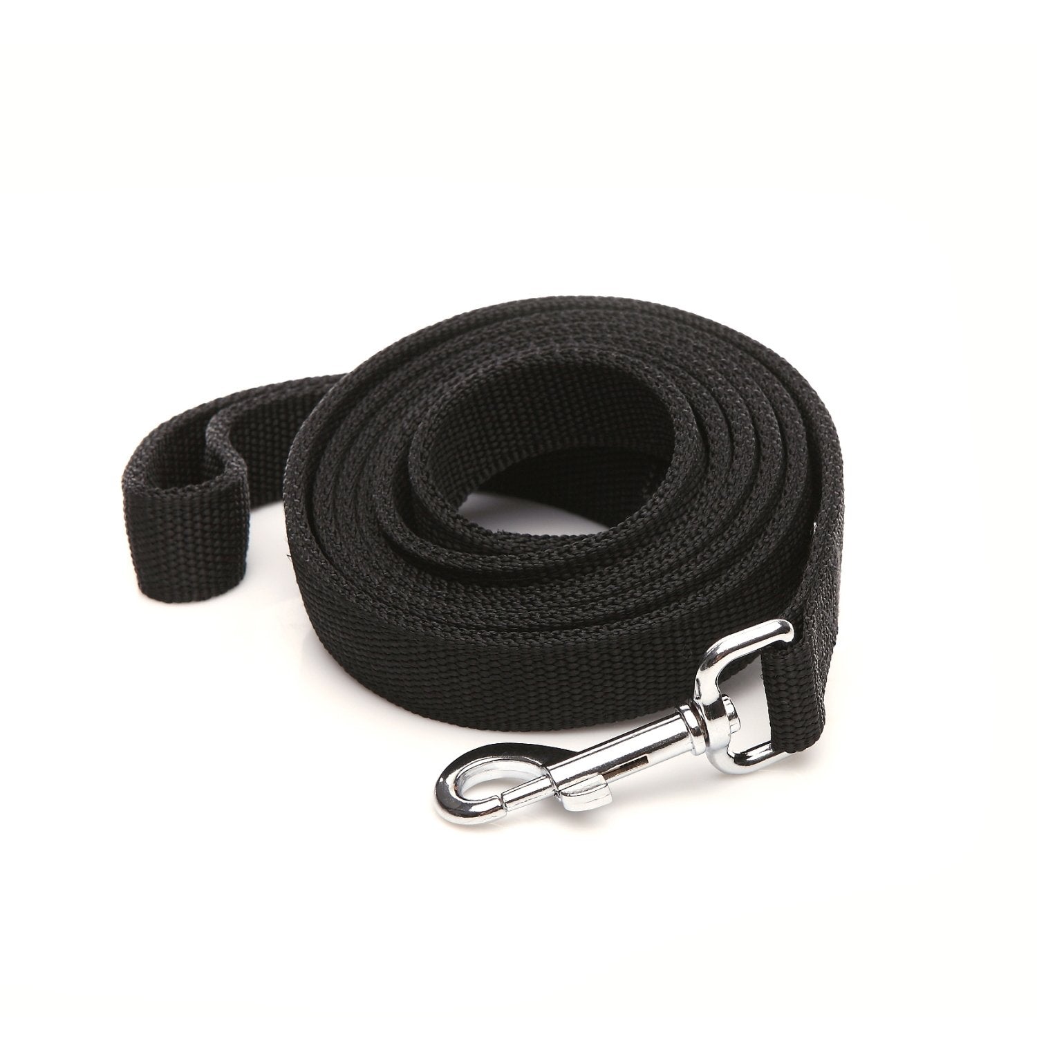 Strong Nylon Dog Leash With 2-Layer, 4 Ft/ 6 Feet Long, 1 Inch Wide For Medium Large Dogs (1'' X 7 Ft, Black)